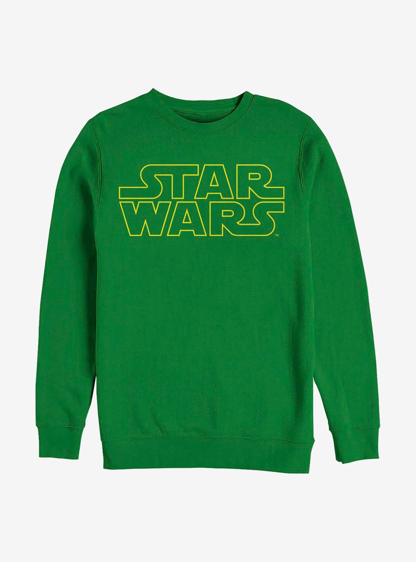Star Wars Title Outline Crew Sweatshirt - GREEN | Hot Topic