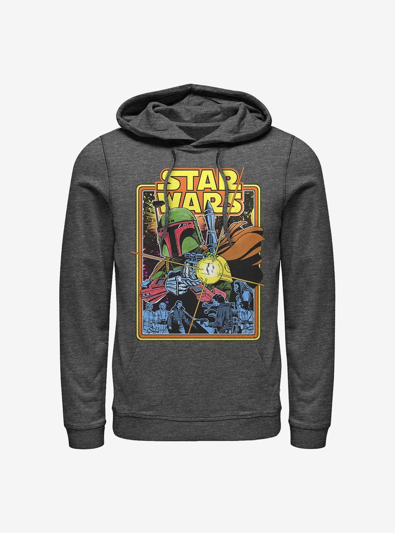 Star Wars Boba Fett Fires Hoodie, CHAR HTR, hi-res