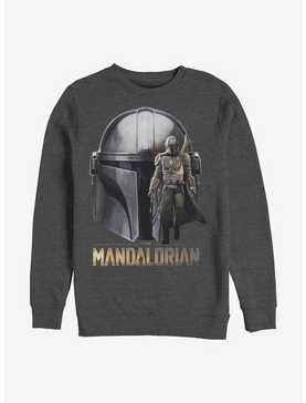 Star Wars The Mandalorian Mando Head Crew Sweatshirt, , hi-res
