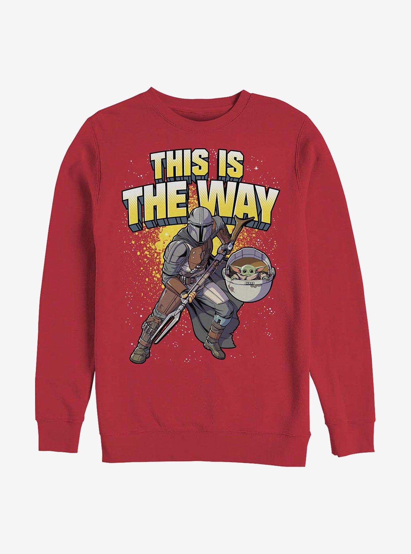 Star Wars The Mandalorian Mando Way Crew Sweatshirt, RED, hi-res