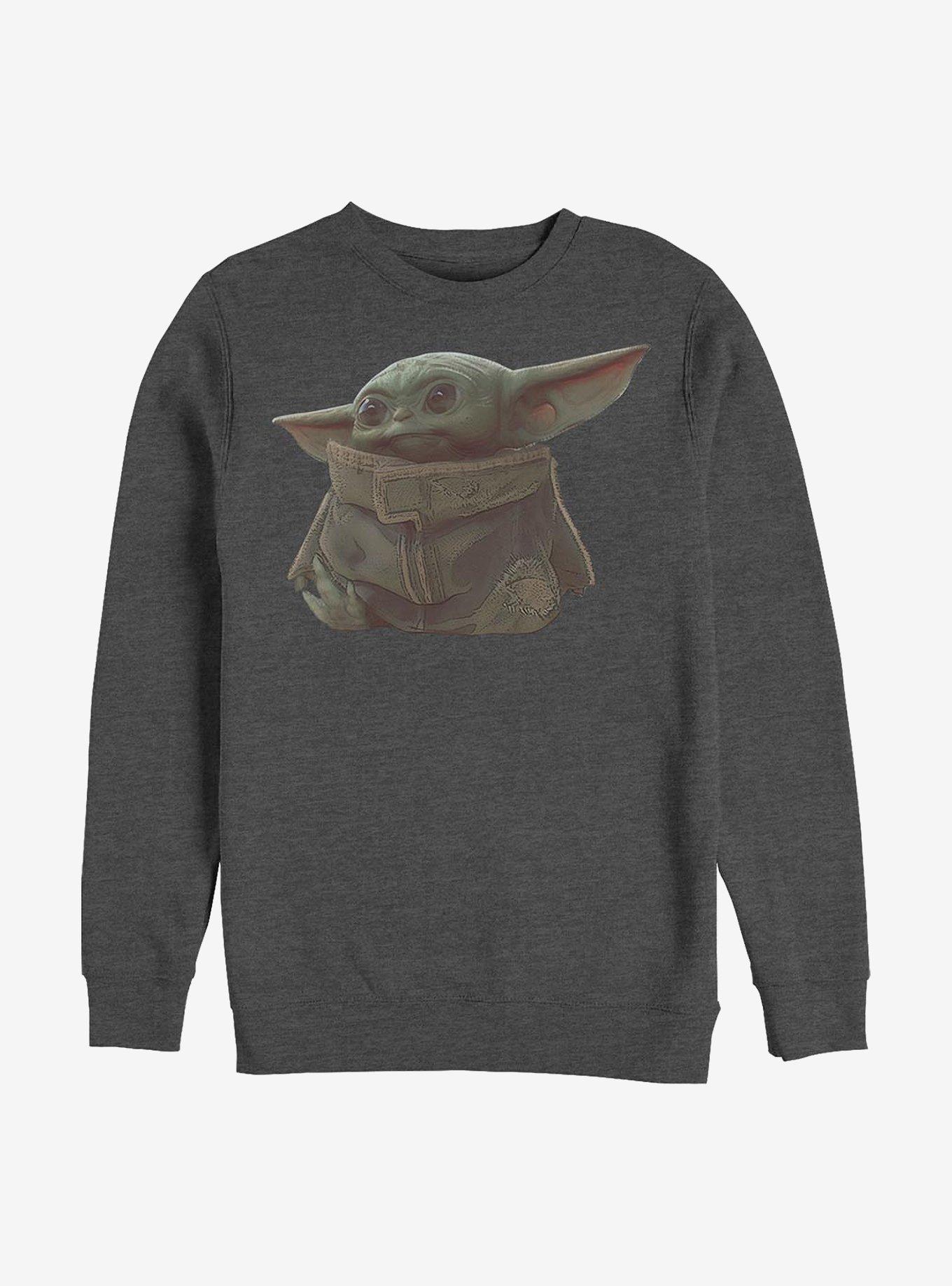 Star Wars The Mandalorian The Child Ball Thief Crew Sweatshirt, CHAR HTR, hi-res