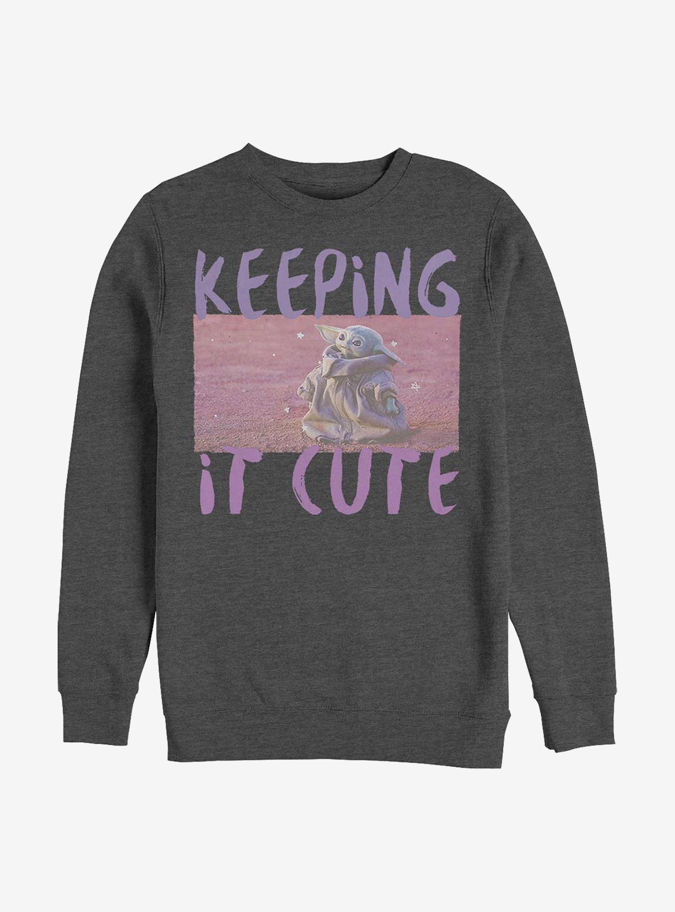 Star Wars The Mandalorian The Child Keeping It Cute Crew Sweatshirt, , hi-res