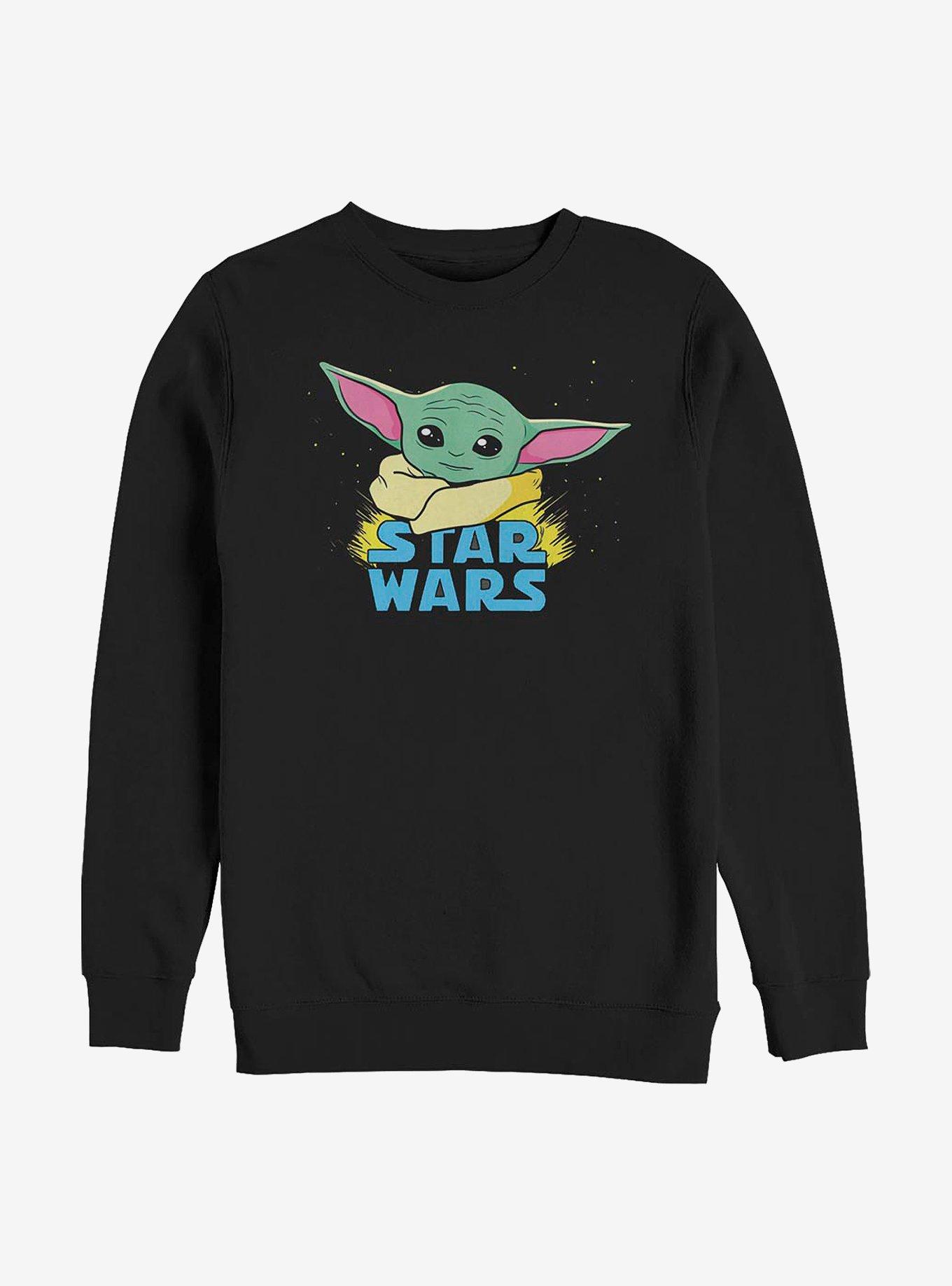 Star Wars The Mandalorian The Child Profile Crew Sweatshirt, BLACK, hi-res