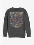 Star Wars The Mandalorian This Is The Way Group Crew Sweatshirt, CHAR HTR, hi-res