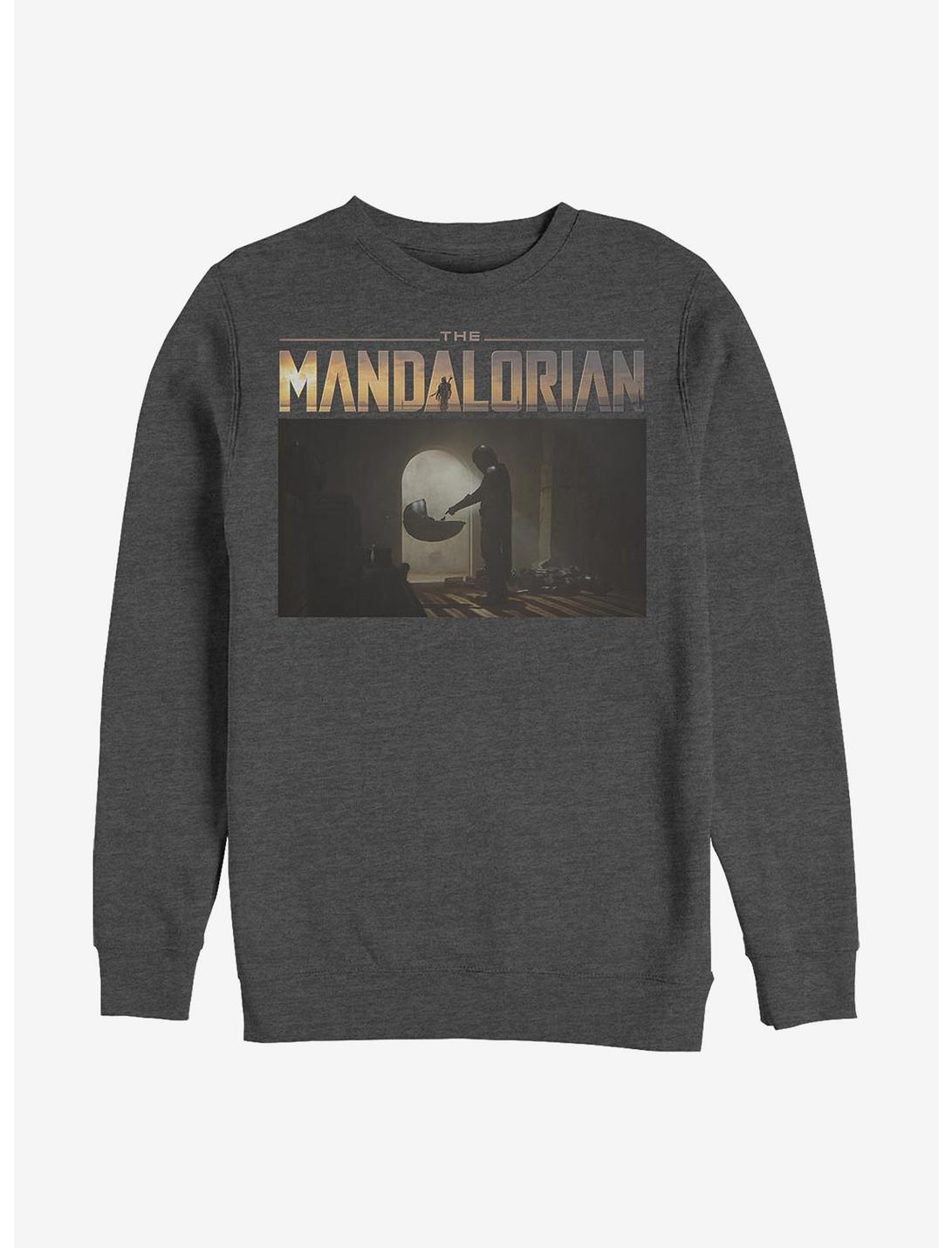 Star Wars The Mandalorian Title Scene Crew Sweatshirt, CHAR HTR, hi-res