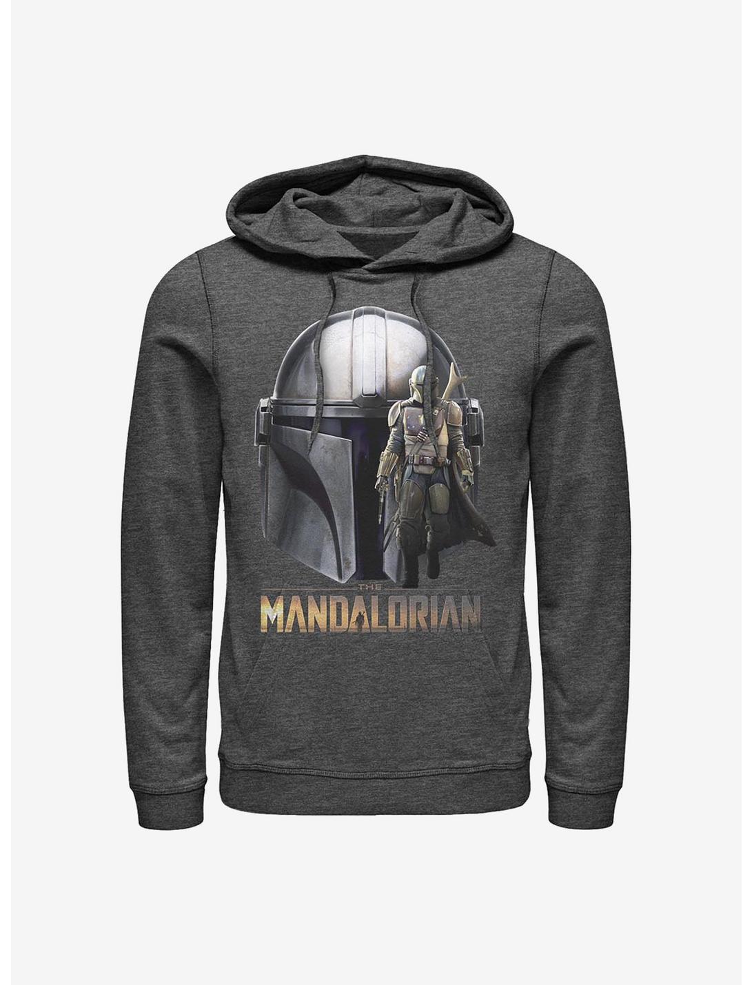 Star Wars The Mandalorian Mando Head Hoodie, CHAR HTR, hi-res