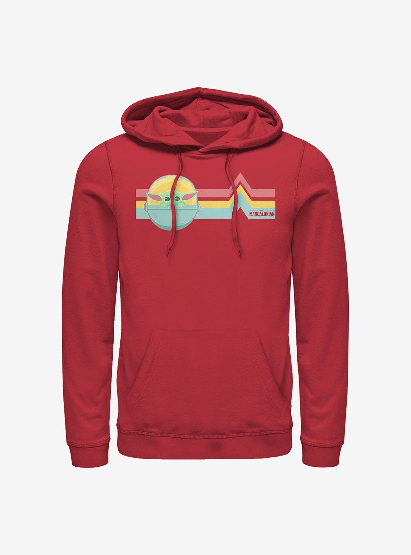 Star Wars The Mandalorian Rainbow Child Hoodie, RED, hi-res