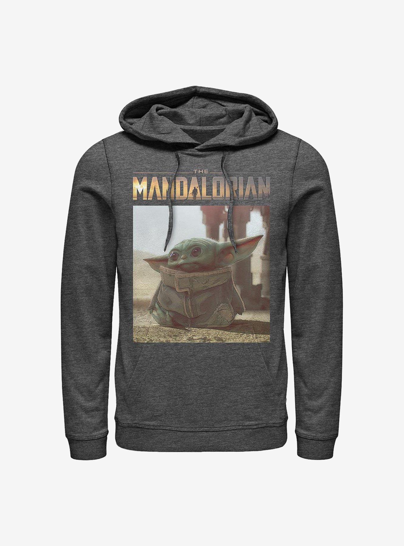 Star Wars The Mandalorian The Child Classic Pose Hoodie, CHAR HTR, hi-res