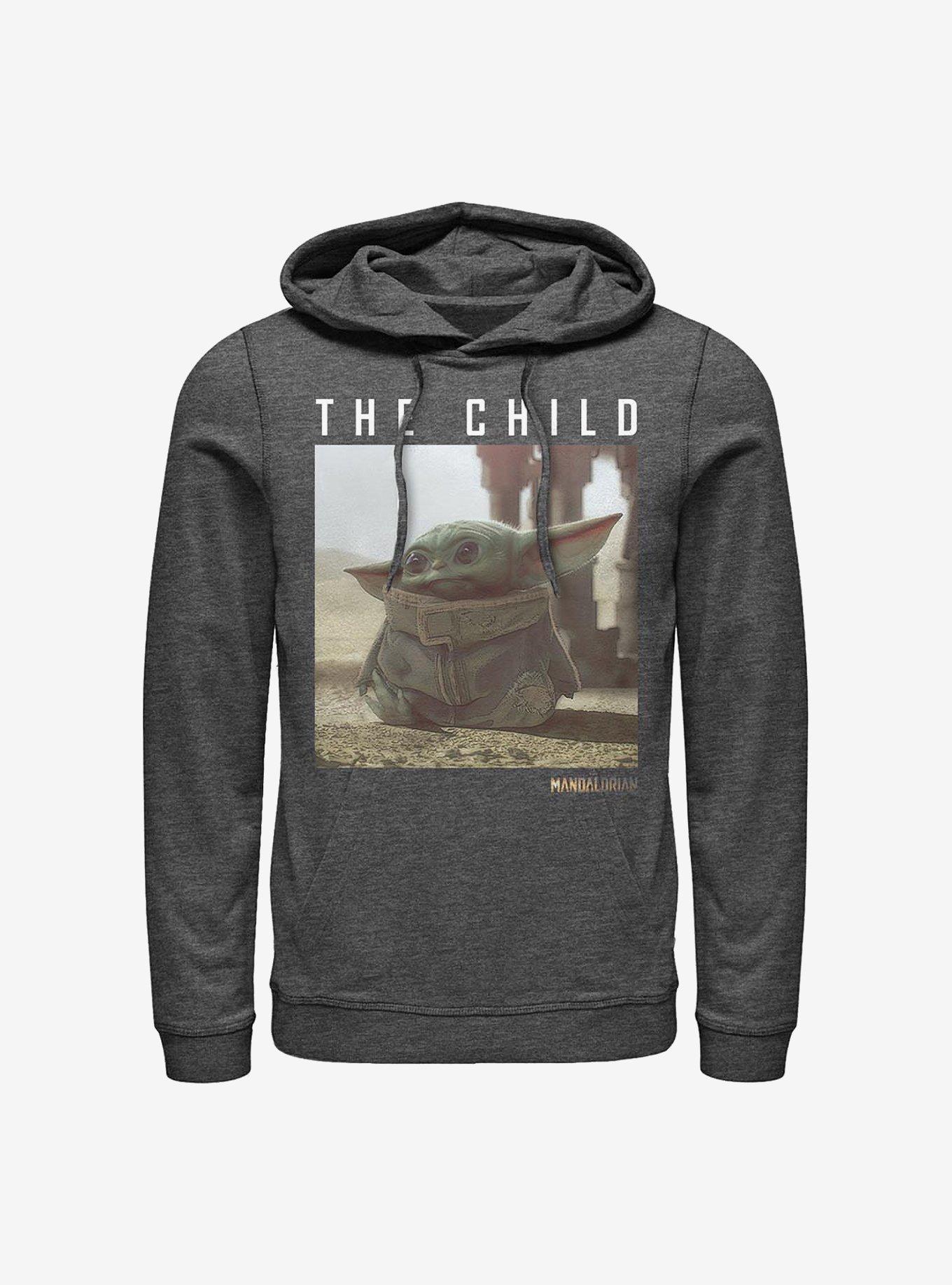 Star Wars The Mandalorian The Child Classic Pose Hoodie, CHAR HTR, hi-res