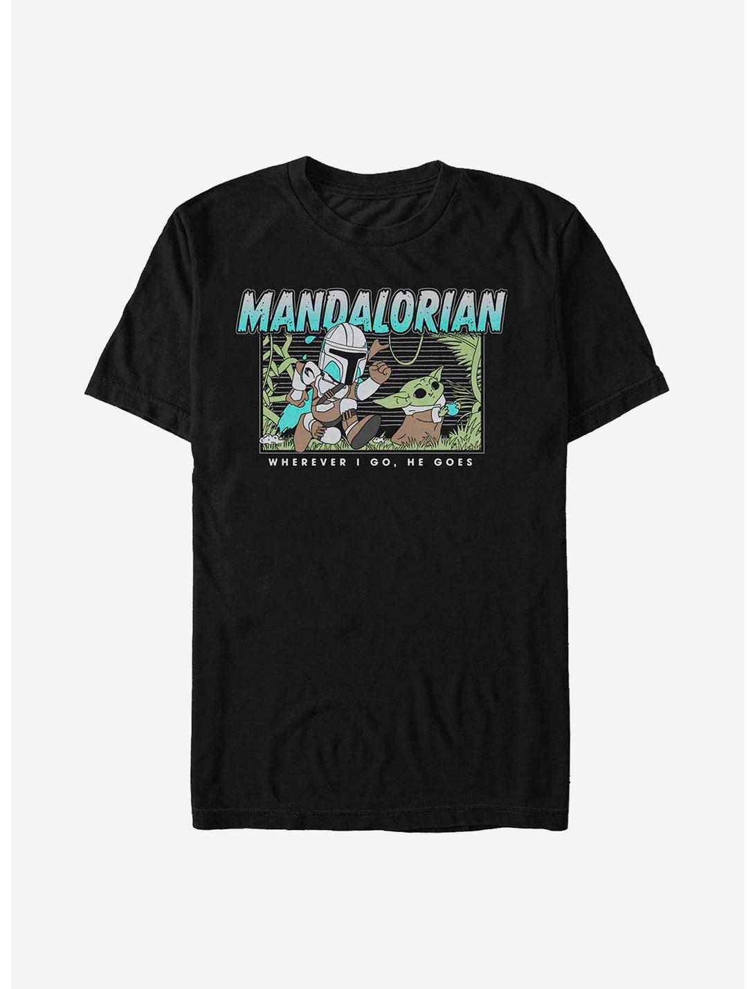 Star Wars The Mandalorian The Child Snack Chase T-Shirt, BLACK, hi-res