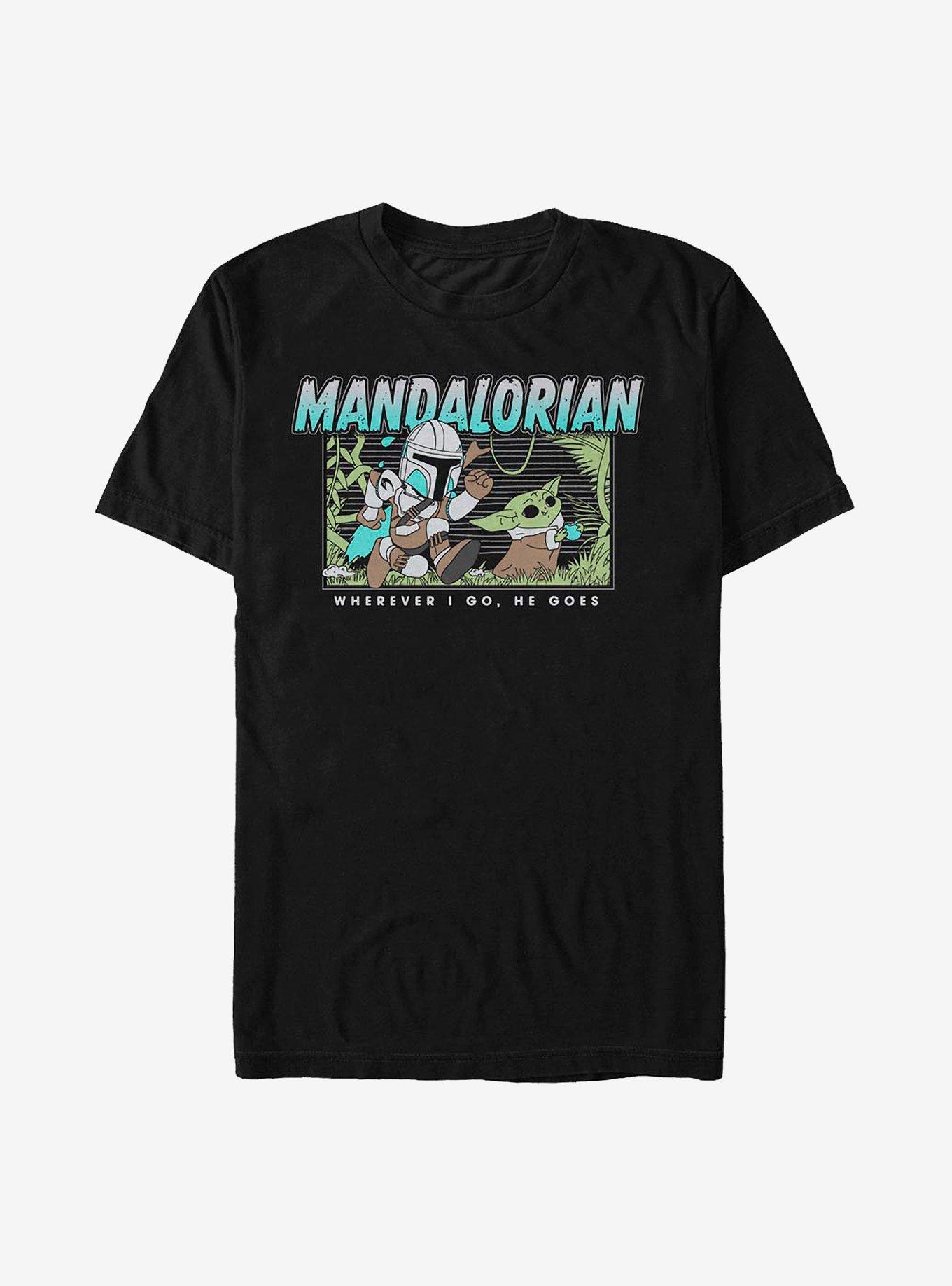 Star Wars The Mandalorian The Child Snack Chase T-Shirt, BLACK, hi-res