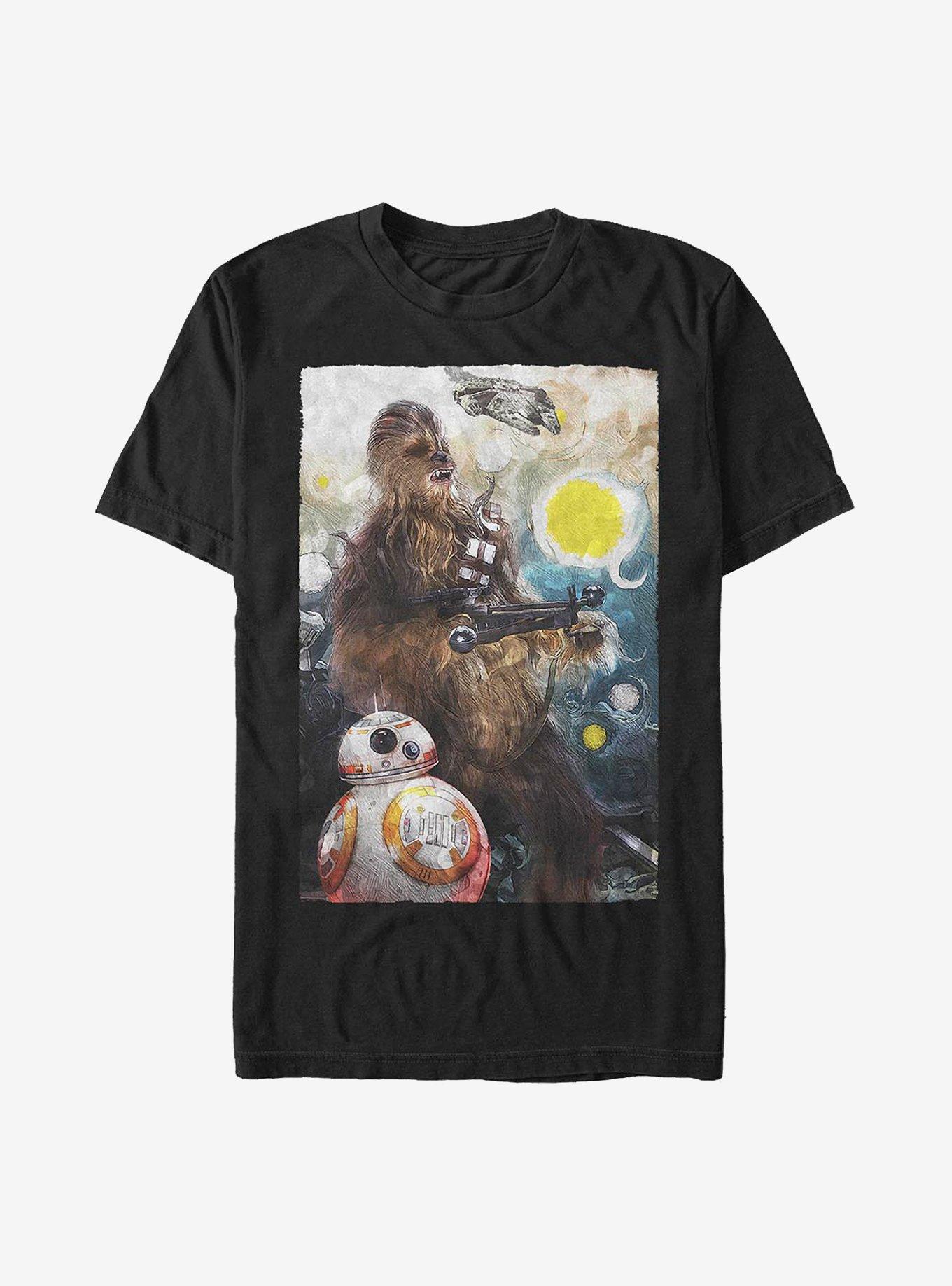 Star Wars: The Force Awakens Starry Chewie T-Shirt, BLACK, hi-res