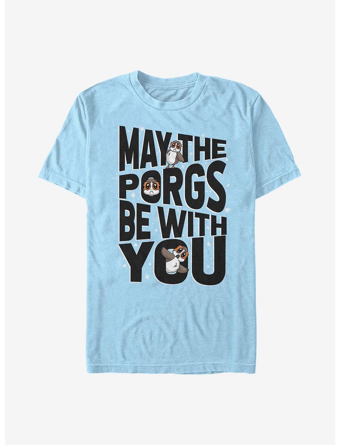Star Wars: The Last Jedi Porgs Be With Us All T-Shirt, LT BLUE, hi-res