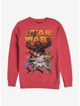 Star Wars Comic Cartoon Crew Sweatshirt, RED, hi-res