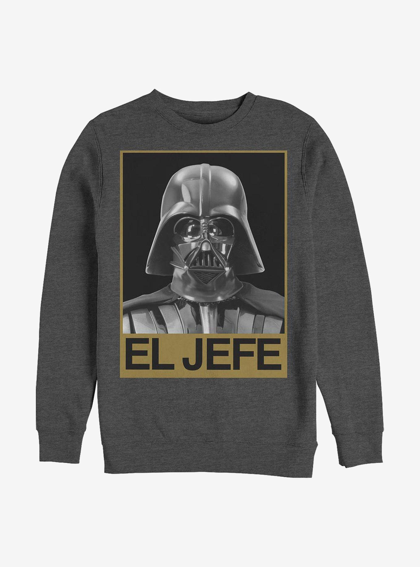 Star Wars El Jefe Crew Sweatshirt, CHAR HTR, hi-res