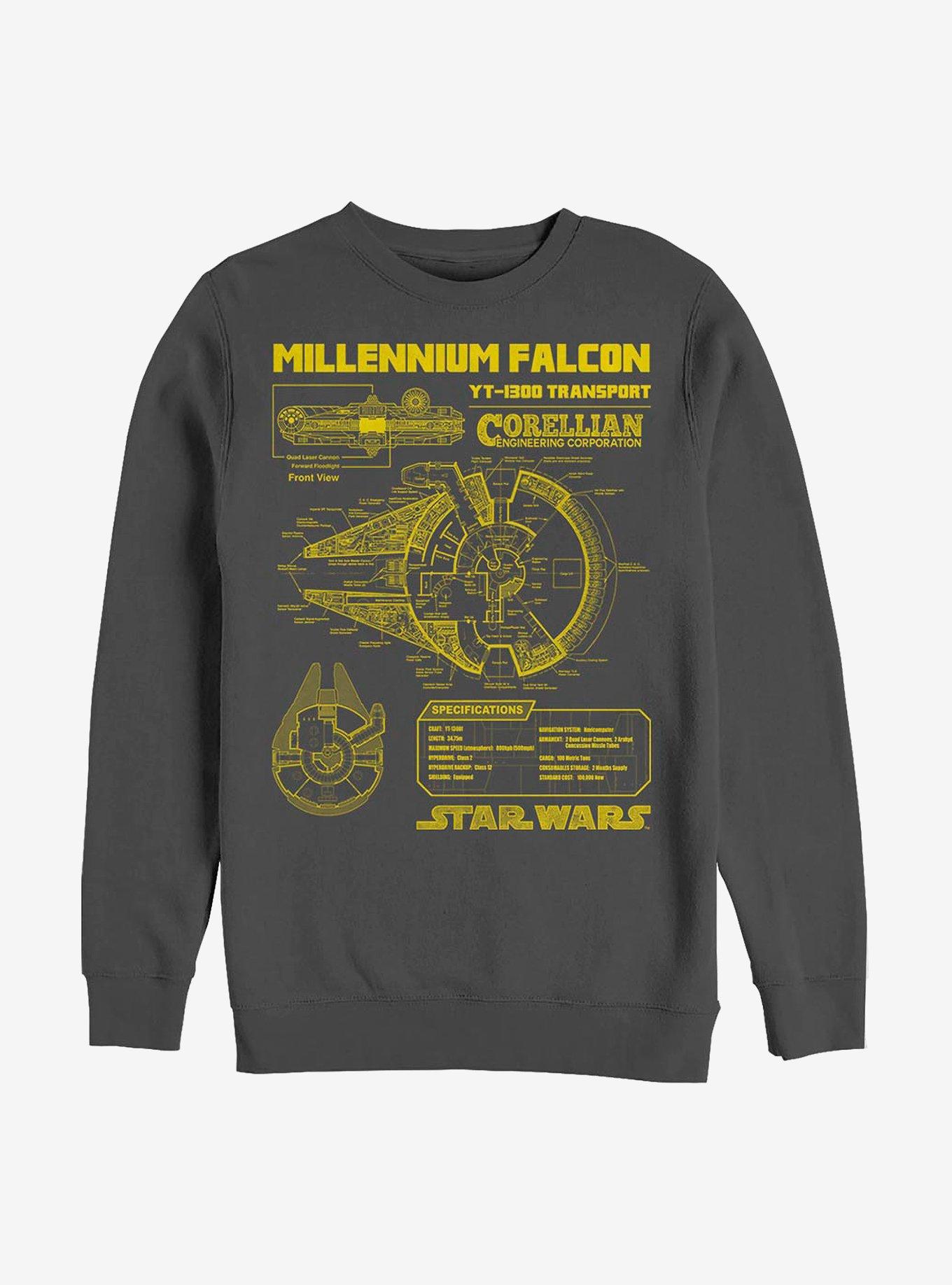 Star Wars Falcon Schematic Sweatshirt, , hi-res