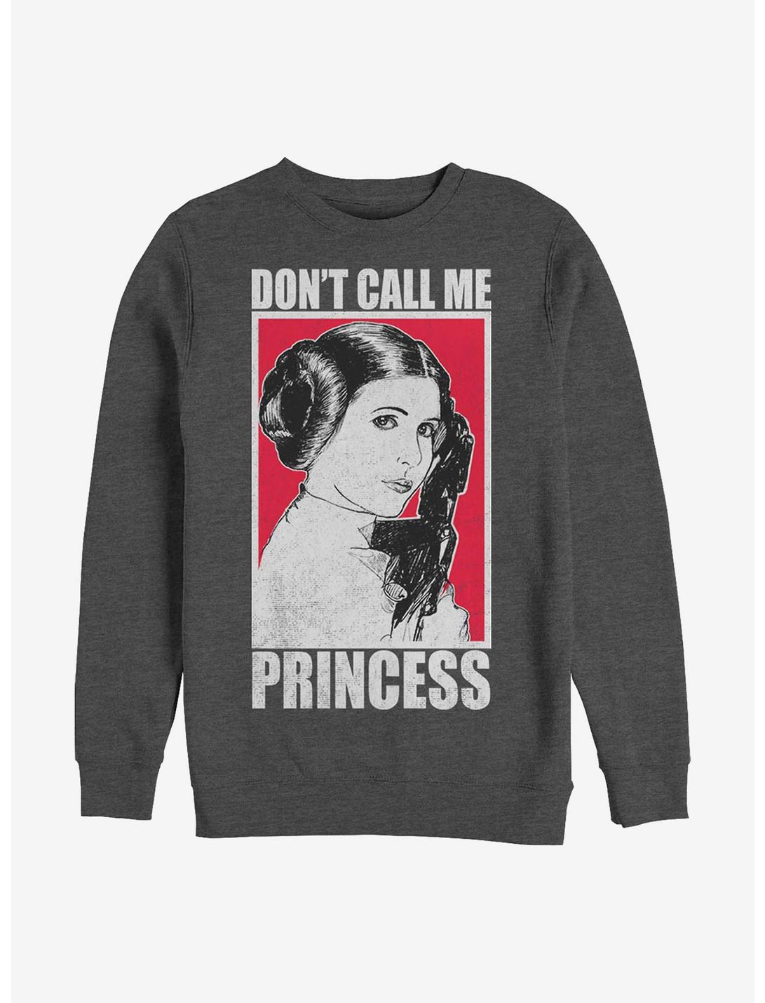 Star Wars Not A Princess Crew Sweatshirt, CHAR HTR, hi-res