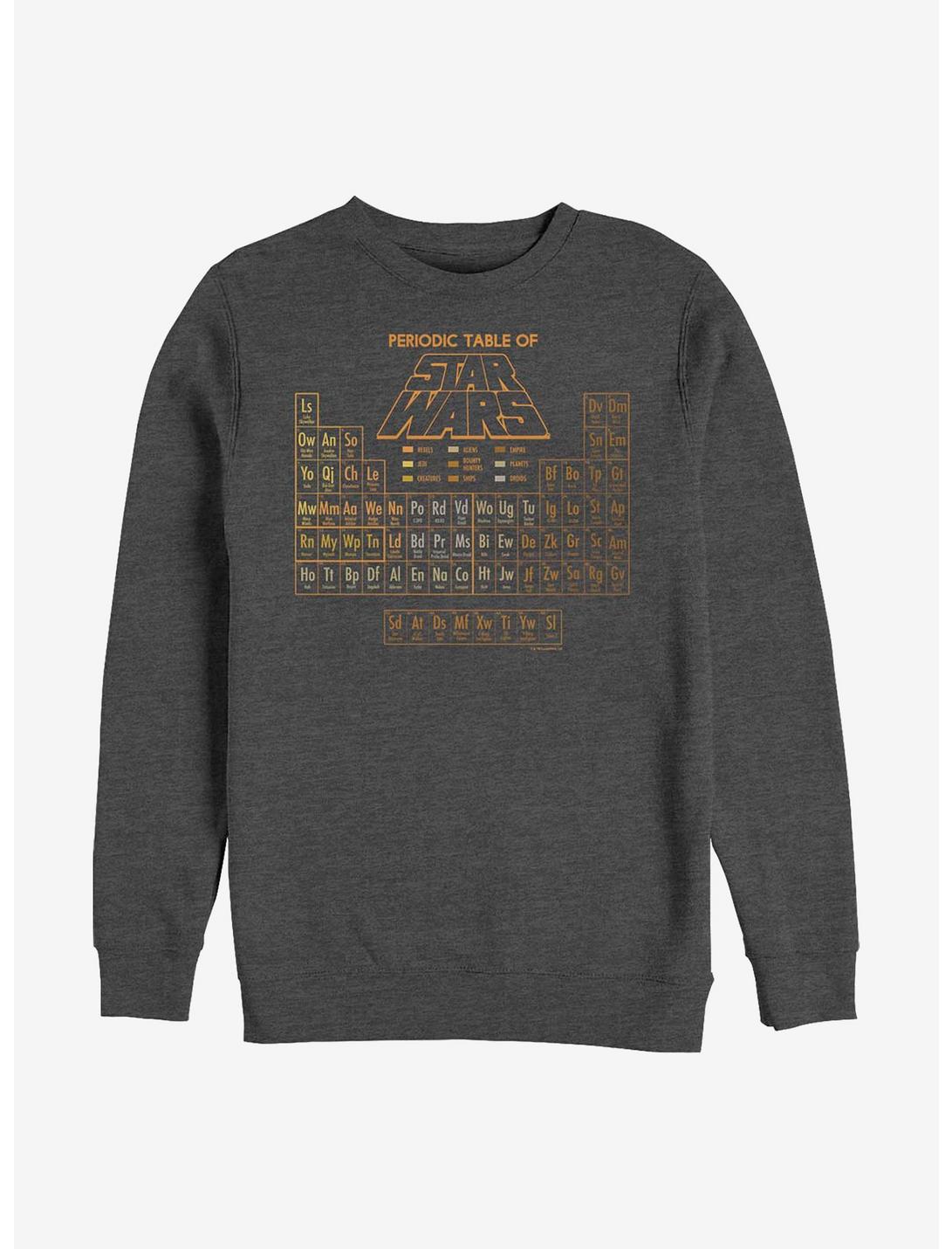 Star Wars Periodic Table Crew Sweatshirt, CHAR HTR, hi-res