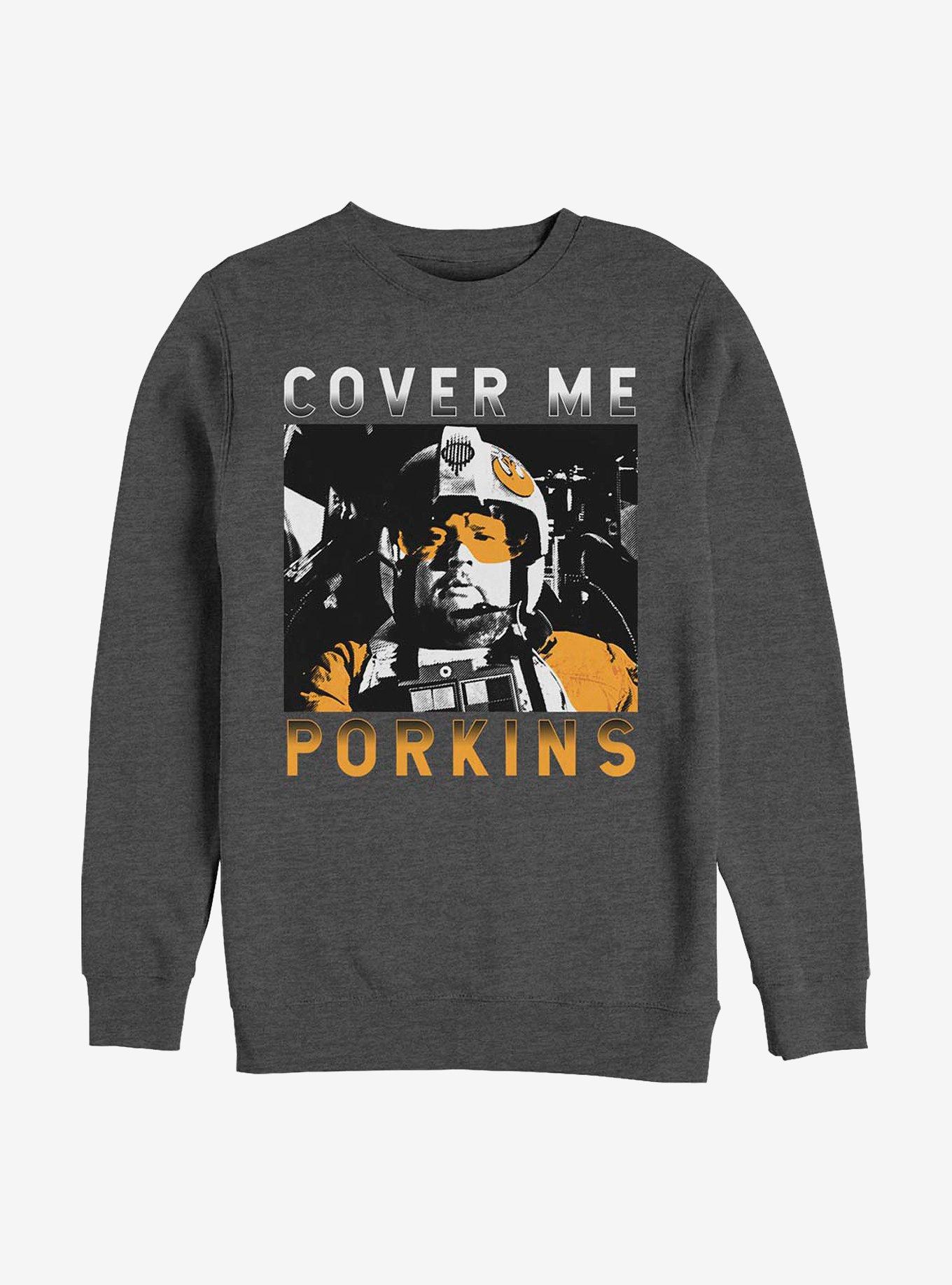 Star Wars Porkins Cover Crew Sweatshirt, CHAR HTR, hi-res