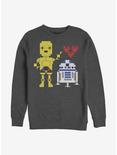 Star Wars R2 C-3PO Love Crew Sweatshirt, CHAR HTR, hi-res