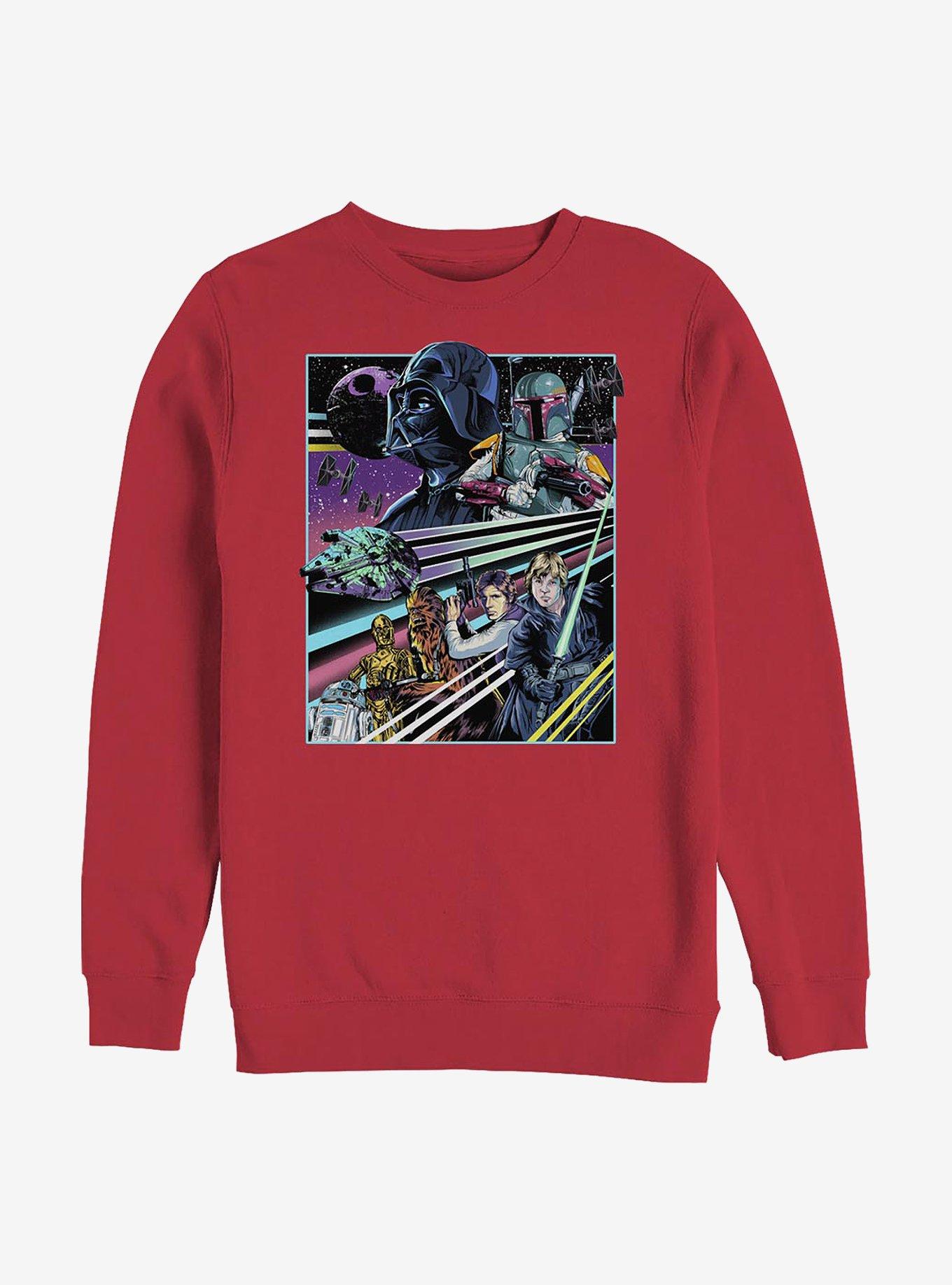 Star Wars Rebellion Poster Crew Sweatshirt, RED, hi-res