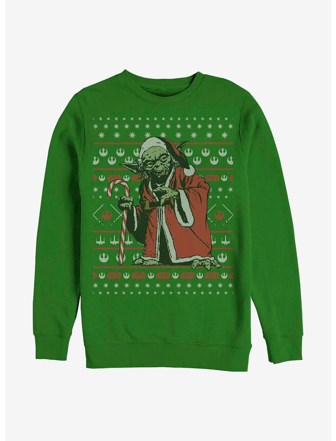 Star Wars Santa Yoda Crew Sweatshirt, KELLY, hi-res