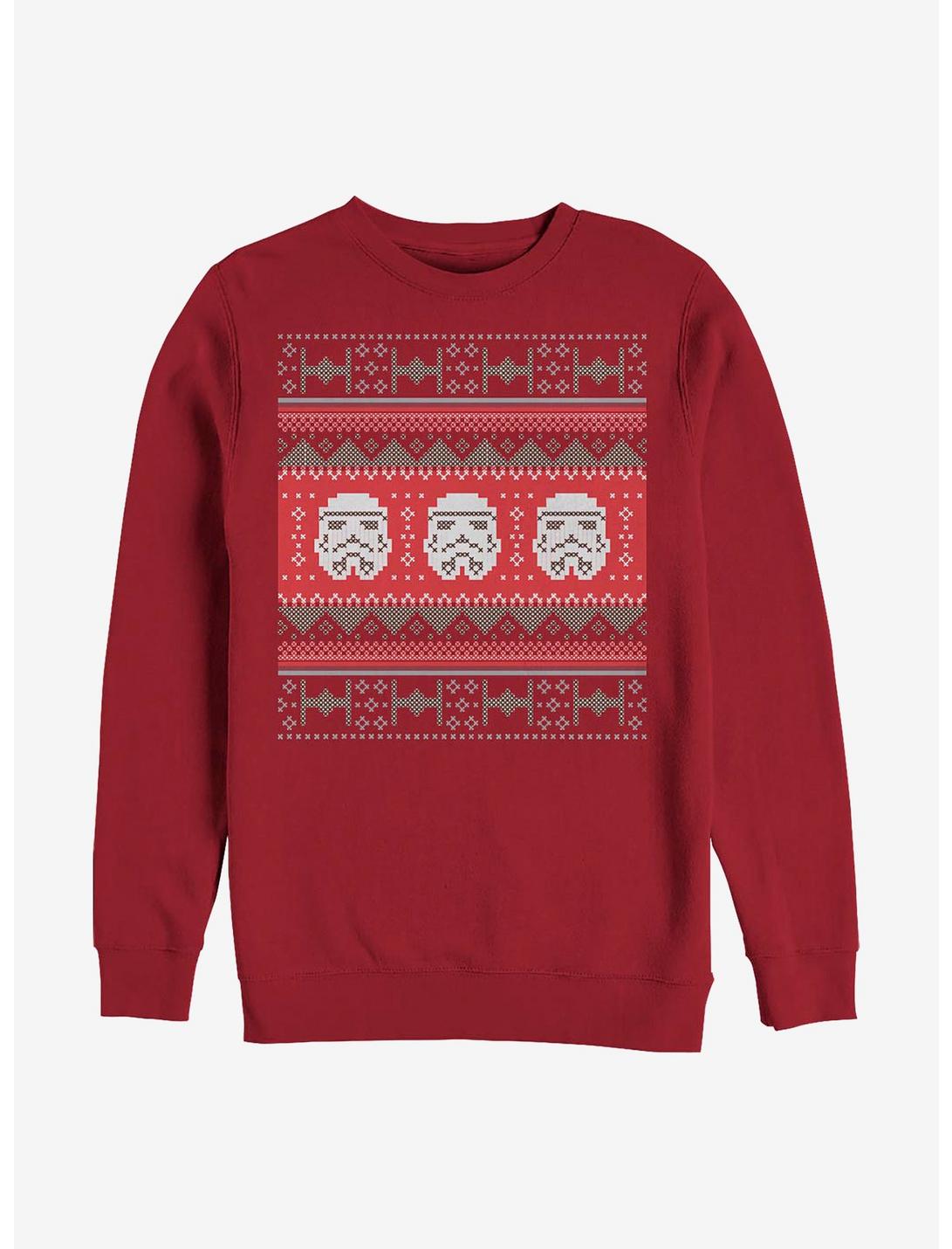 Star Wars Trooper Ugly Holiday Crew Sweatshirt, RED, hi-res