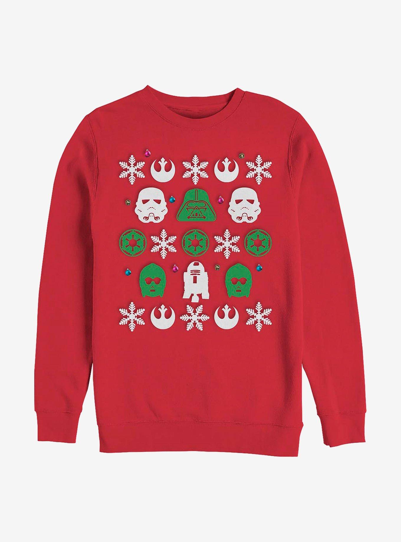 Star Wars Ugly Holiday Crew Sweatshirt, RED, hi-res