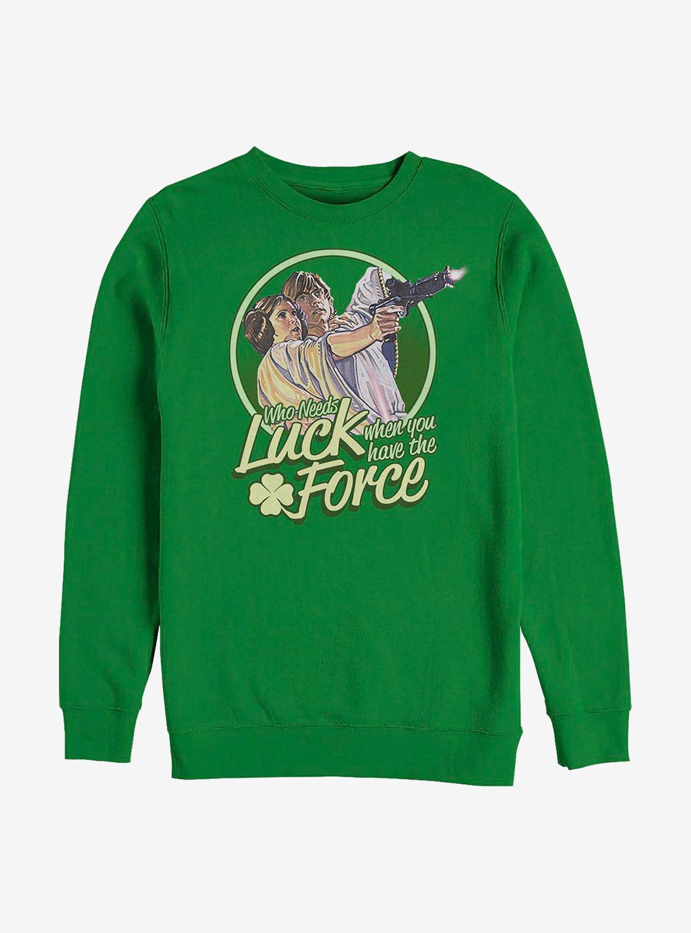 Star Wars Who Needs Luck When You Have The Force Luke And Leia Sweatshirt, , hi-res