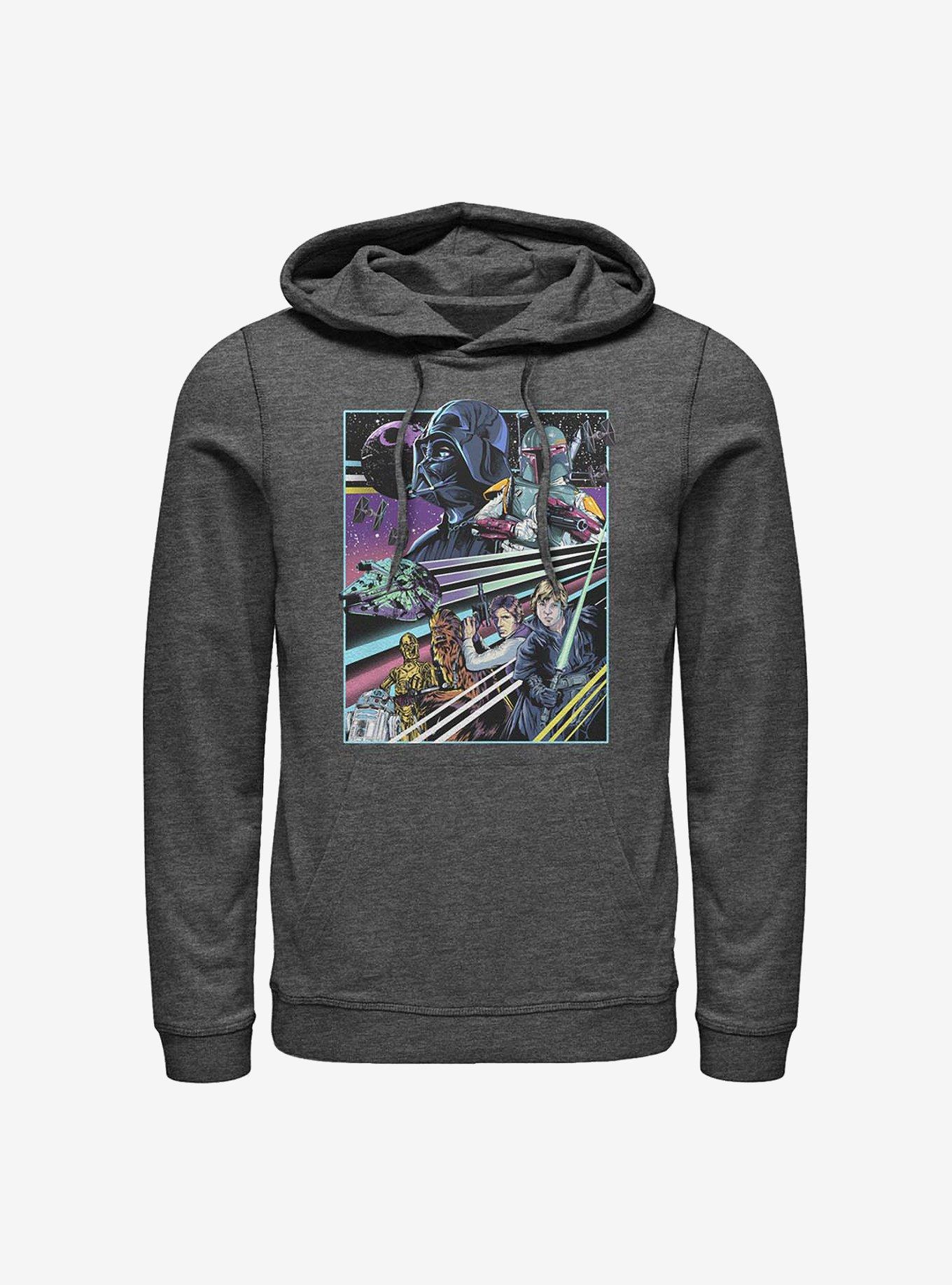 Star Wars Rebellion Poster Hoodie, CHAR HTR, hi-res