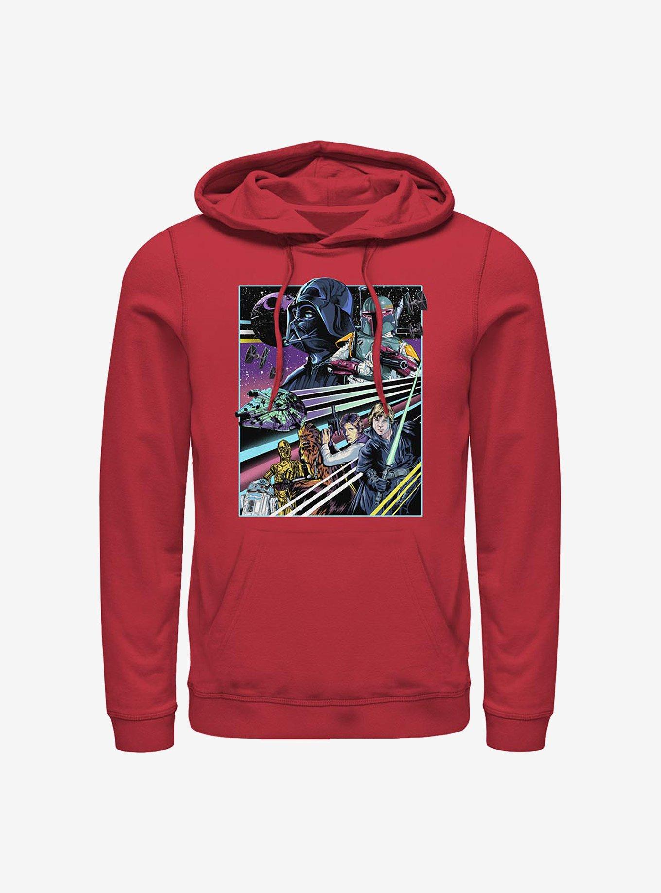 Star Wars Rebellion Poster Hoodie, RED, hi-res