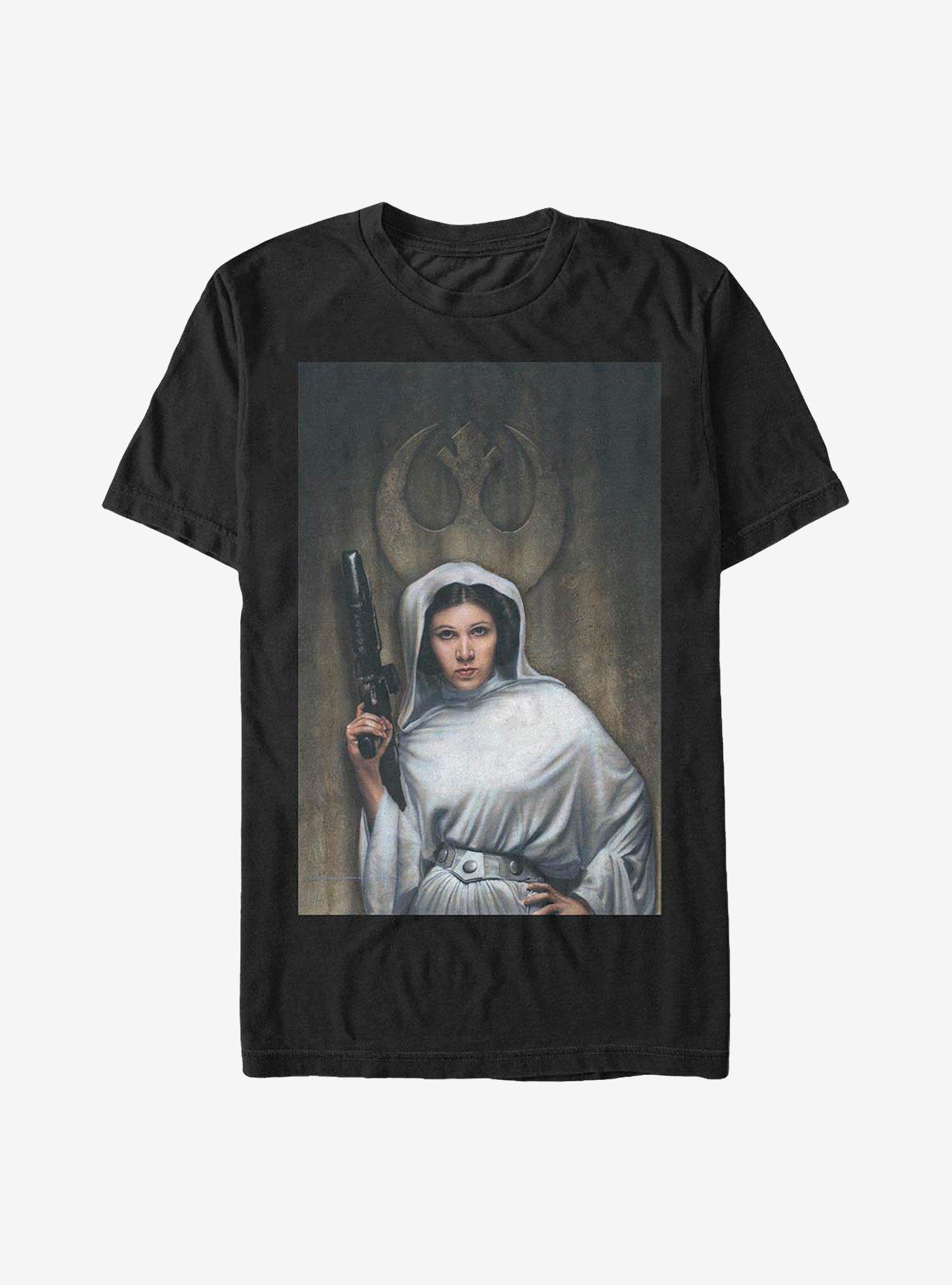 Star Wars Leia Painting T-Shirt, BLACK, hi-res