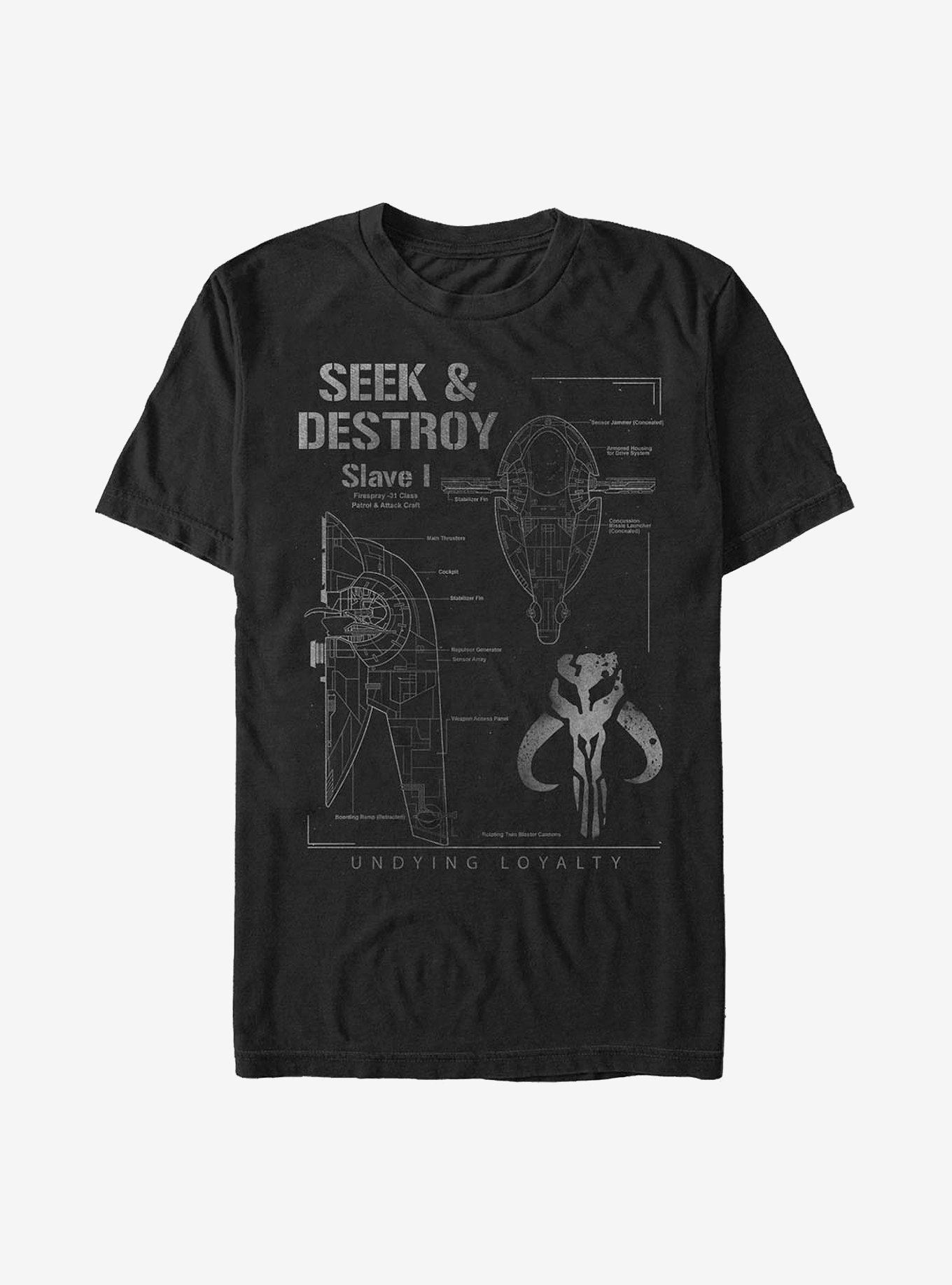 Star Wars Seek & Destroy T-Shirt, BLACK, hi-res