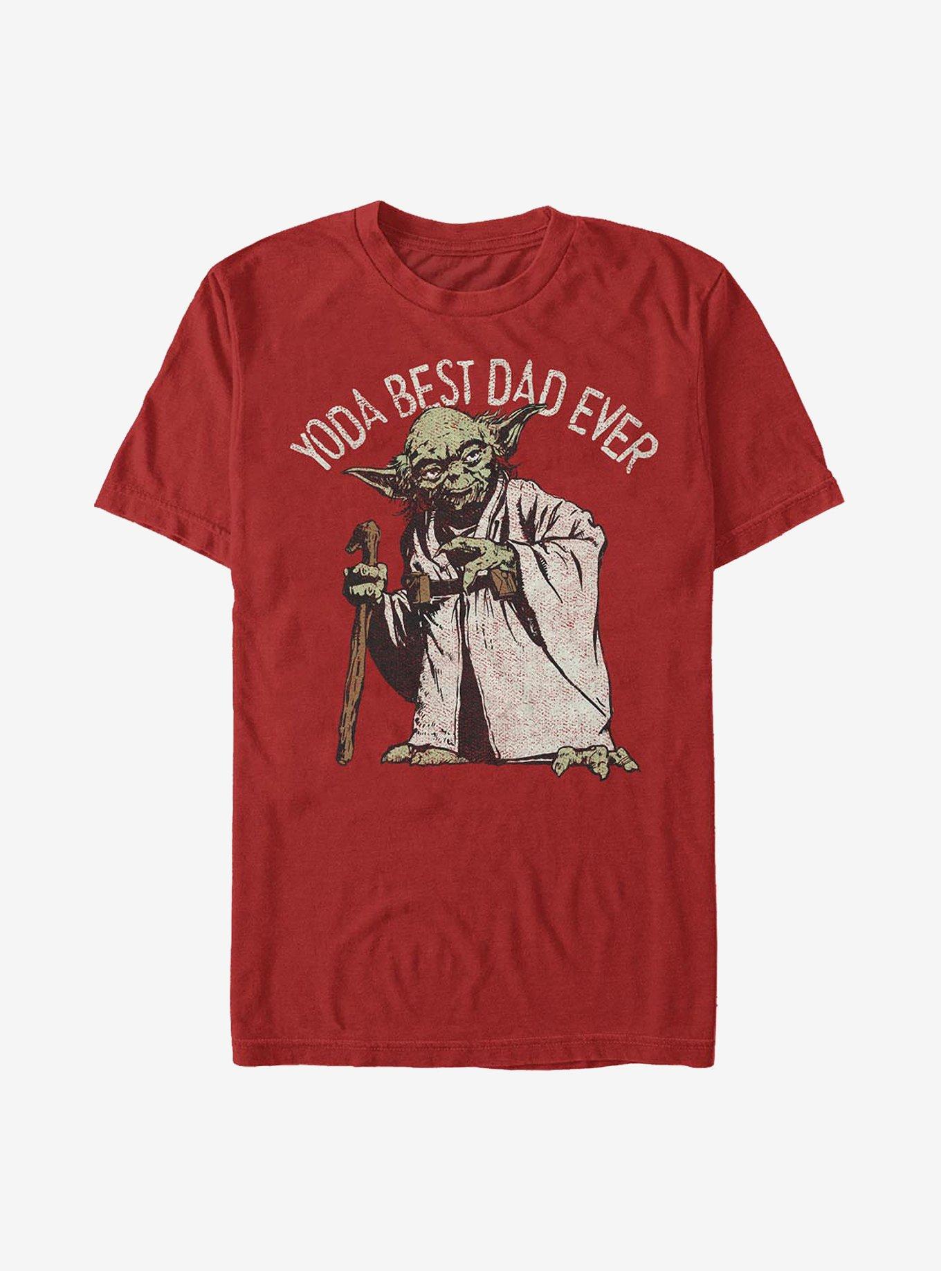 Star Wars Yoda Best Dad T-Shirt, RED, hi-res