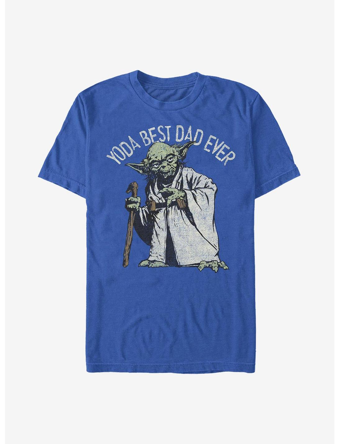 Star Wars Yoda Best Dad T-Shirt, ROYAL, hi-res