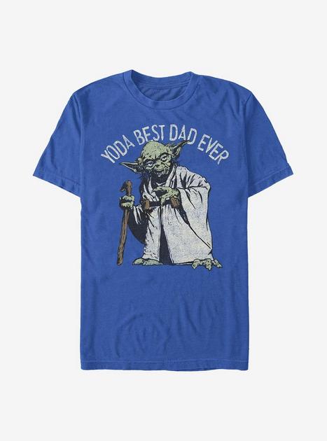 Star Wars Yoda Best Dad T Shirt Blue Hot Topic 1455