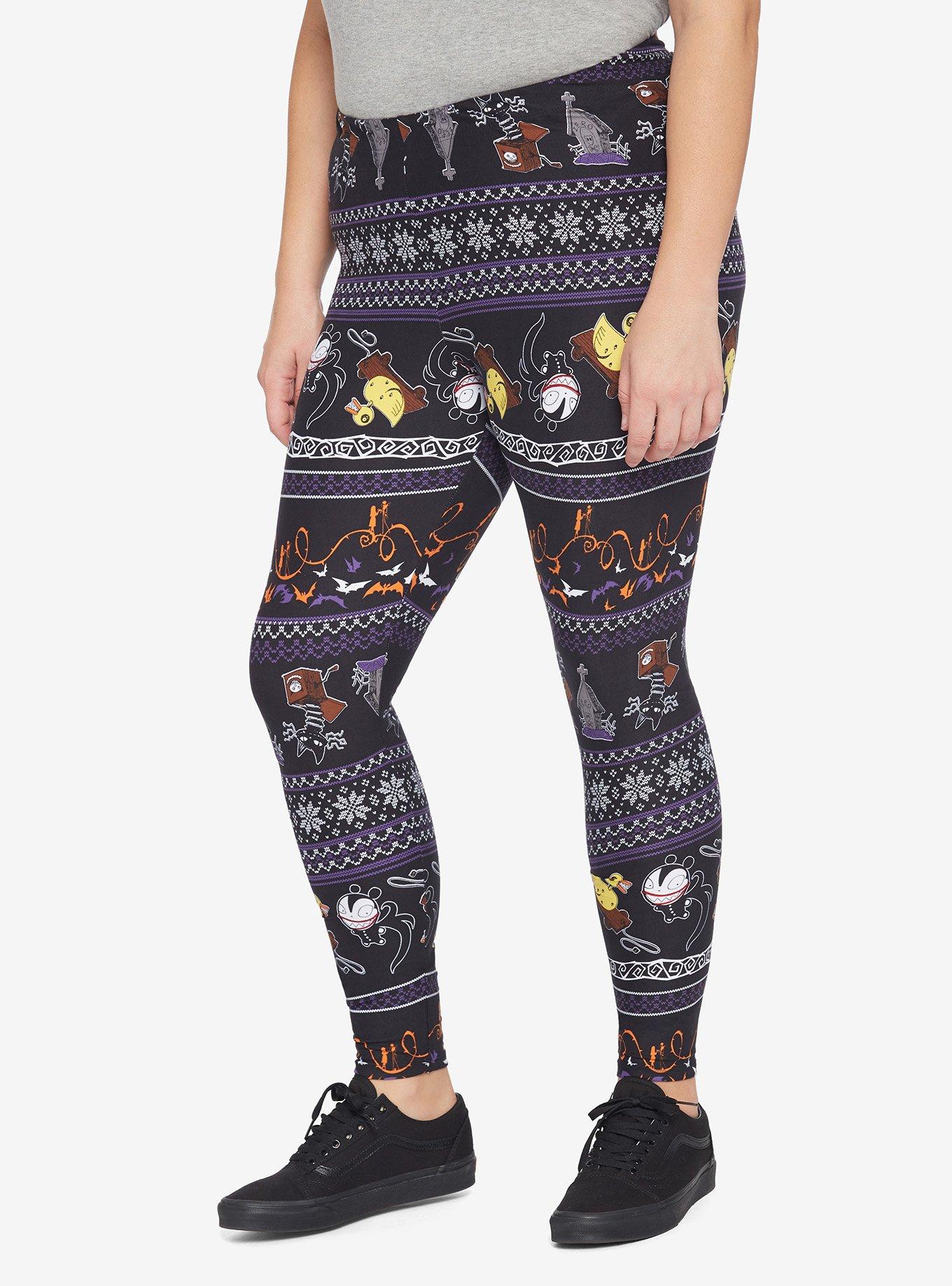 The Nightmare Before Christmas Toys Fair Isle Leggings Plus Size, MULTI, hi-res