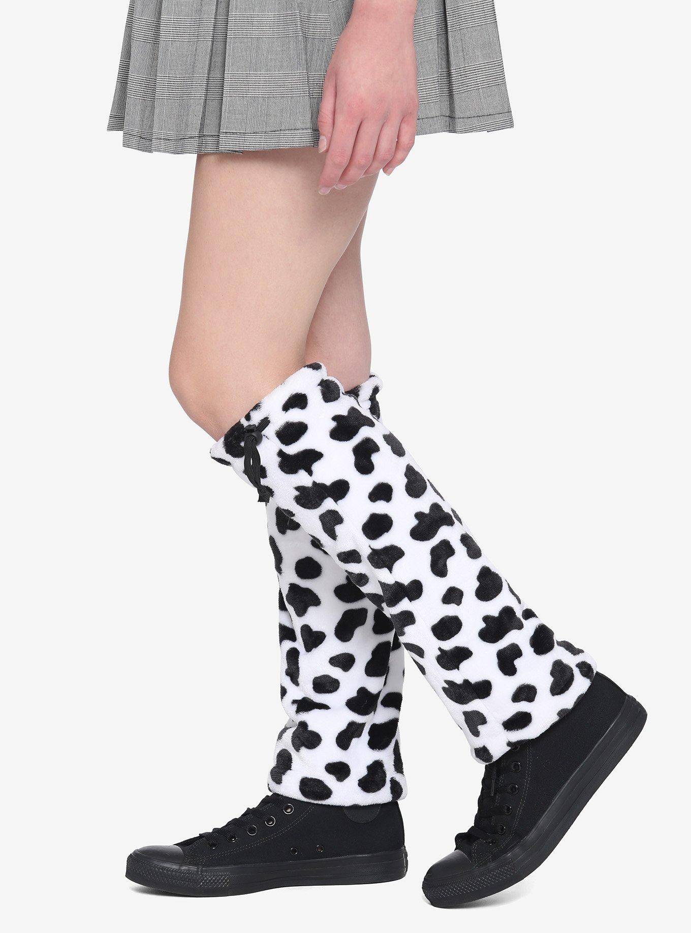 Cow Print Leg Warmers, , hi-res