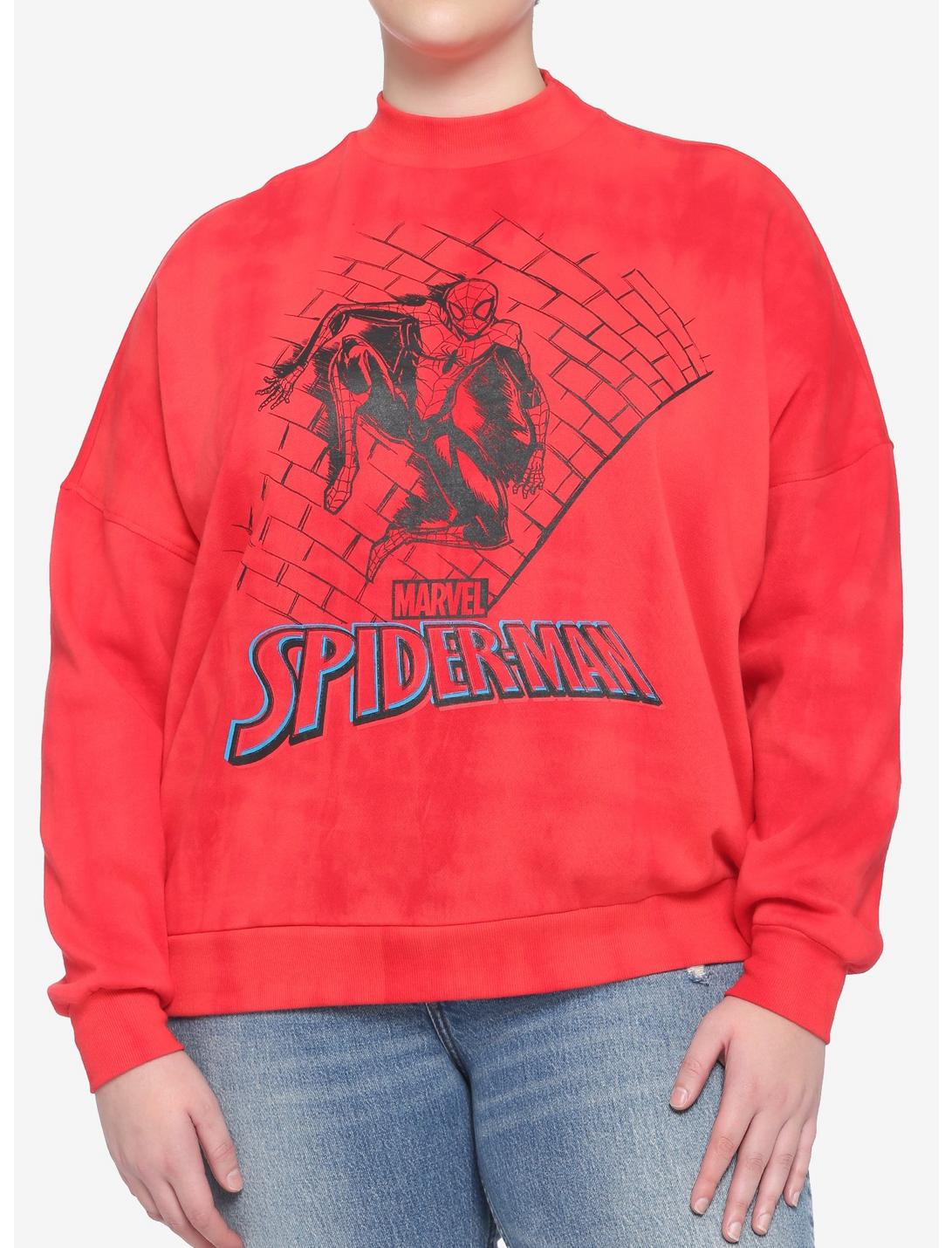Her Universe Marvel Spider-Man Mock Neck Girls Sweatshirt Plus Size, MULTI, hi-res