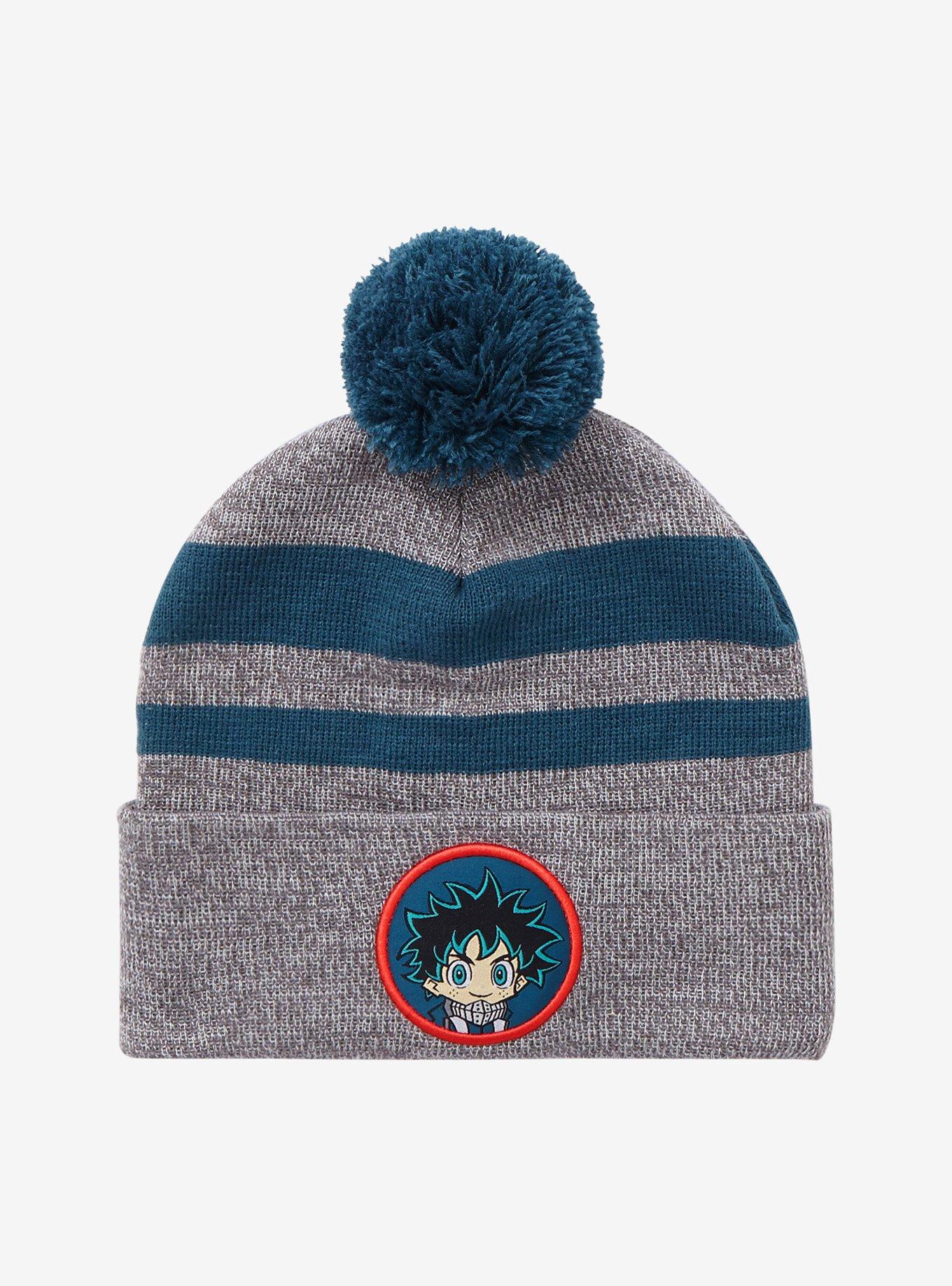 My Hero Academia Chibi Deku Pom Cuff Beanie - BoxLunch Exclusive, , hi-res