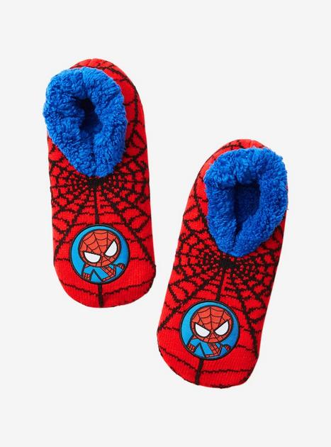 Marvel Spider-Man Chibi Webs Slipper Socks - BoxLunch Exclusive | BoxLunch