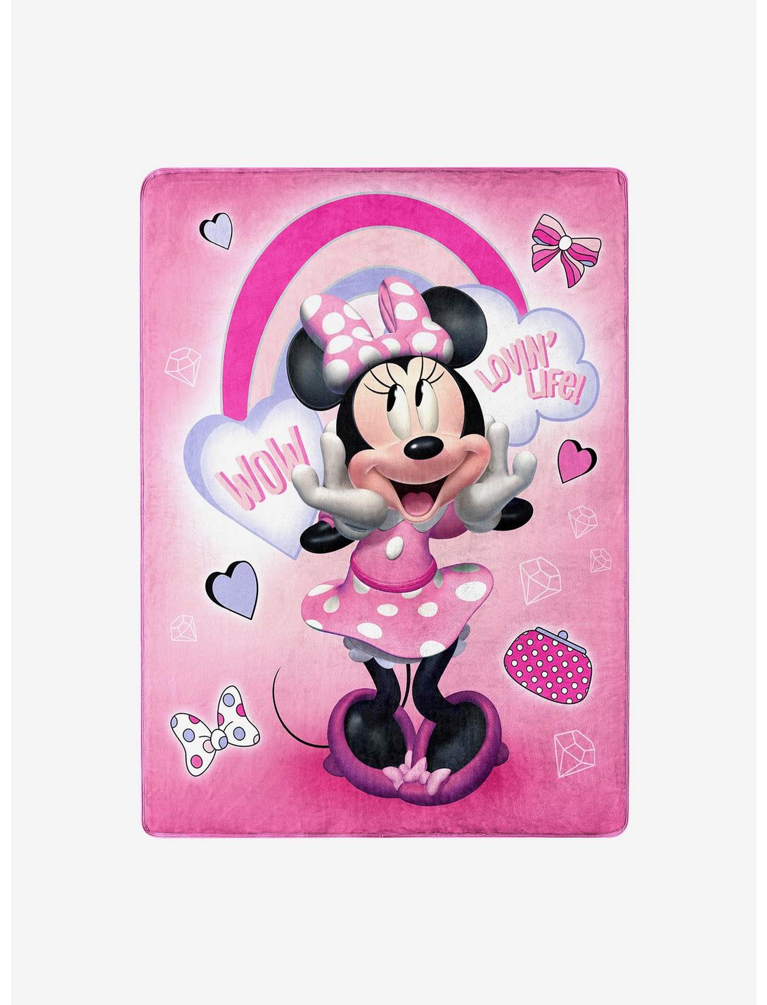 Disney Minnie Mouse Wow Minnie Silk Touch Throw, , hi-res
