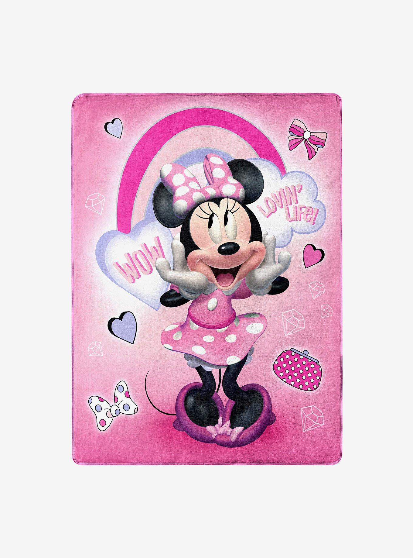 Disney Minnie Mouse Wow Minnie Silk Touch Throw, , hi-res