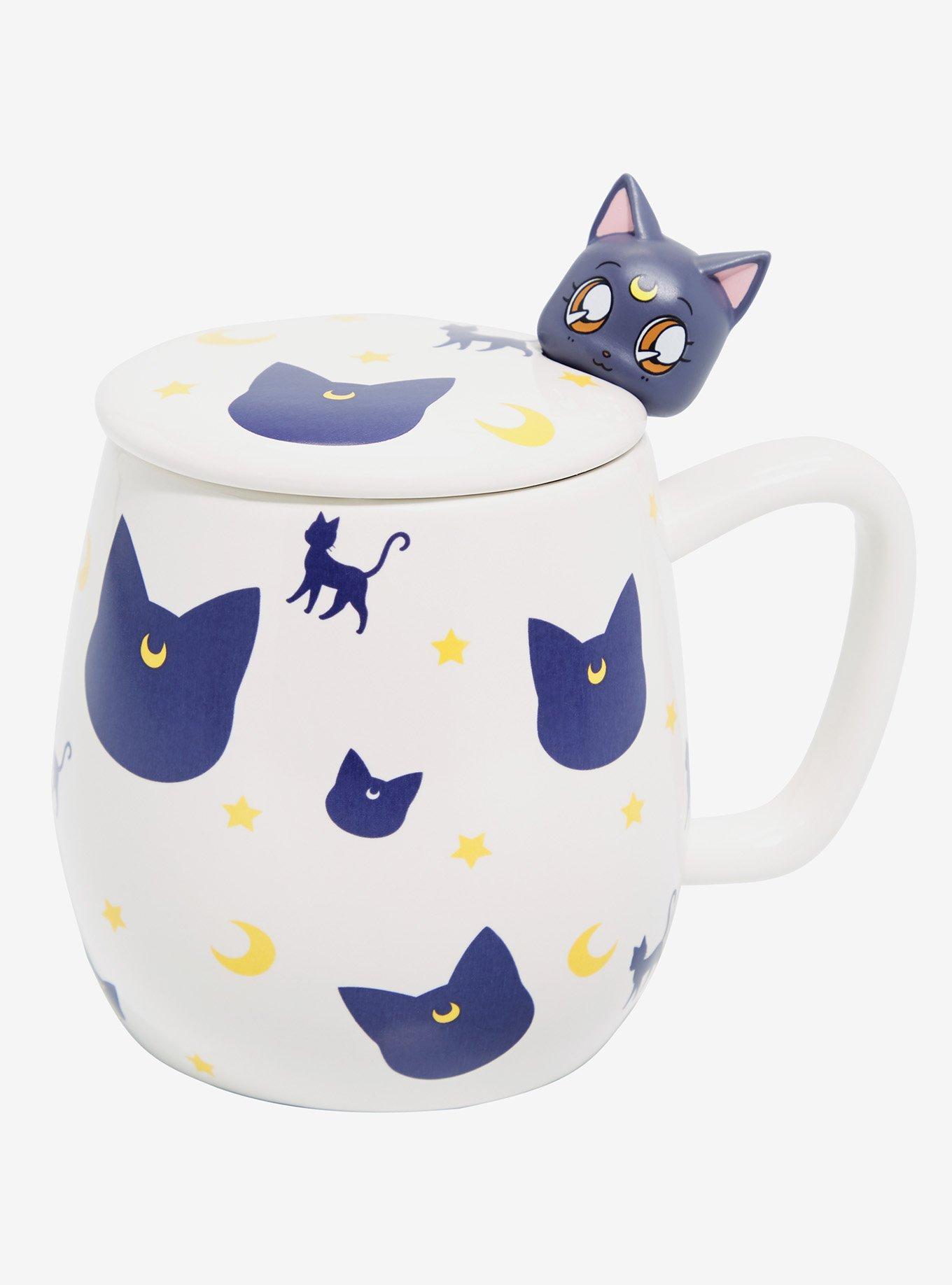 Sailor Moon Luna Mug and Figural Spoon Set, , hi-res