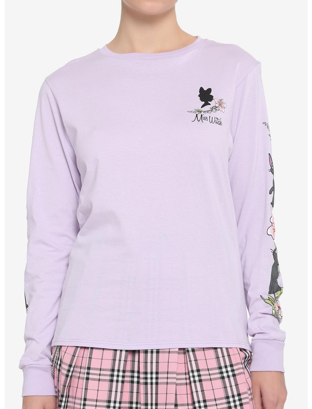 Studio Ghibli Kiki's Delivery Service Lavender Floral Girls Long-Sleeve T-Shirt, MULTI, hi-res
