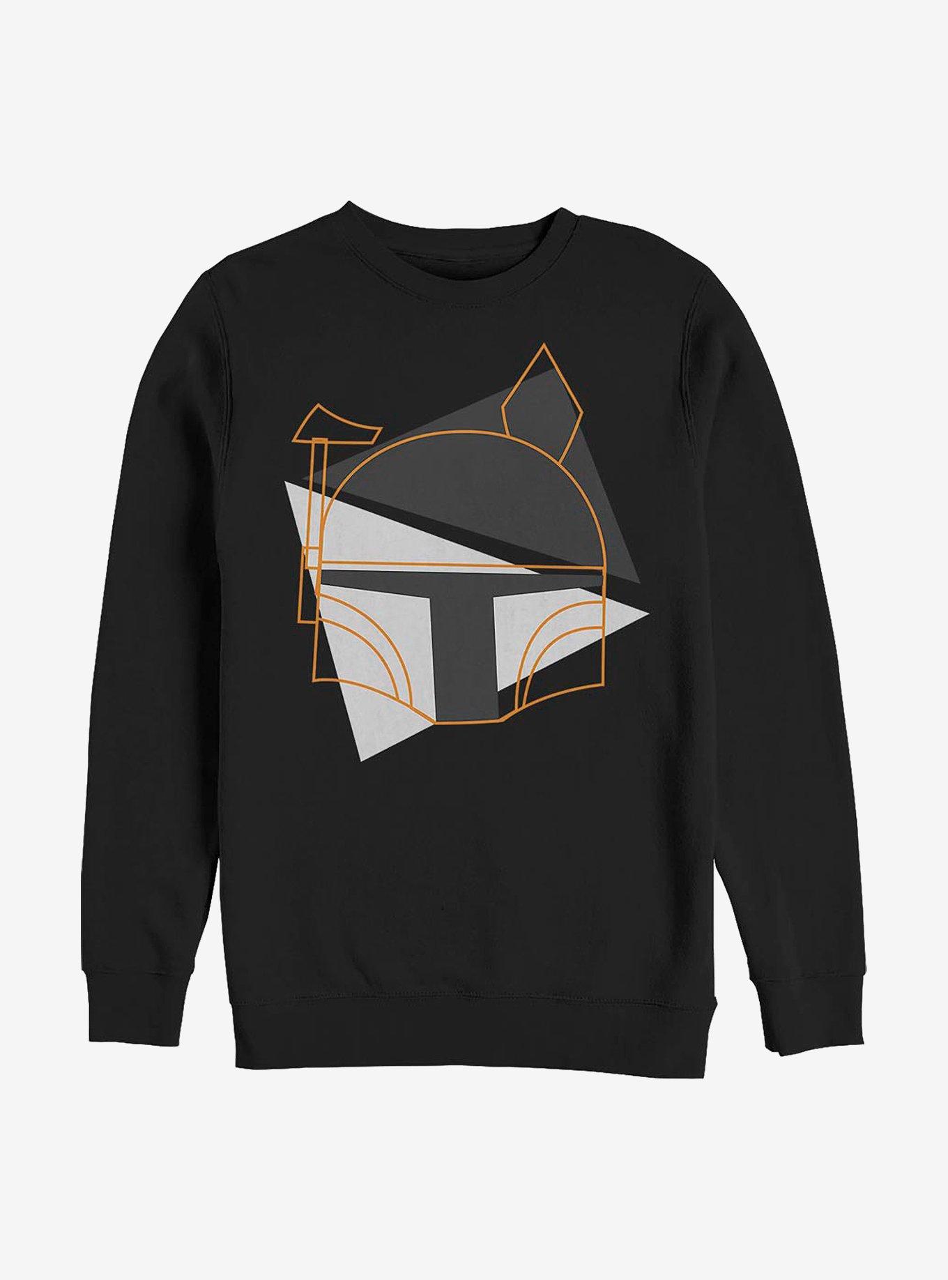 Star Wars Geometric Boba Lines Crew Sweatshirt, BLACK, hi-res