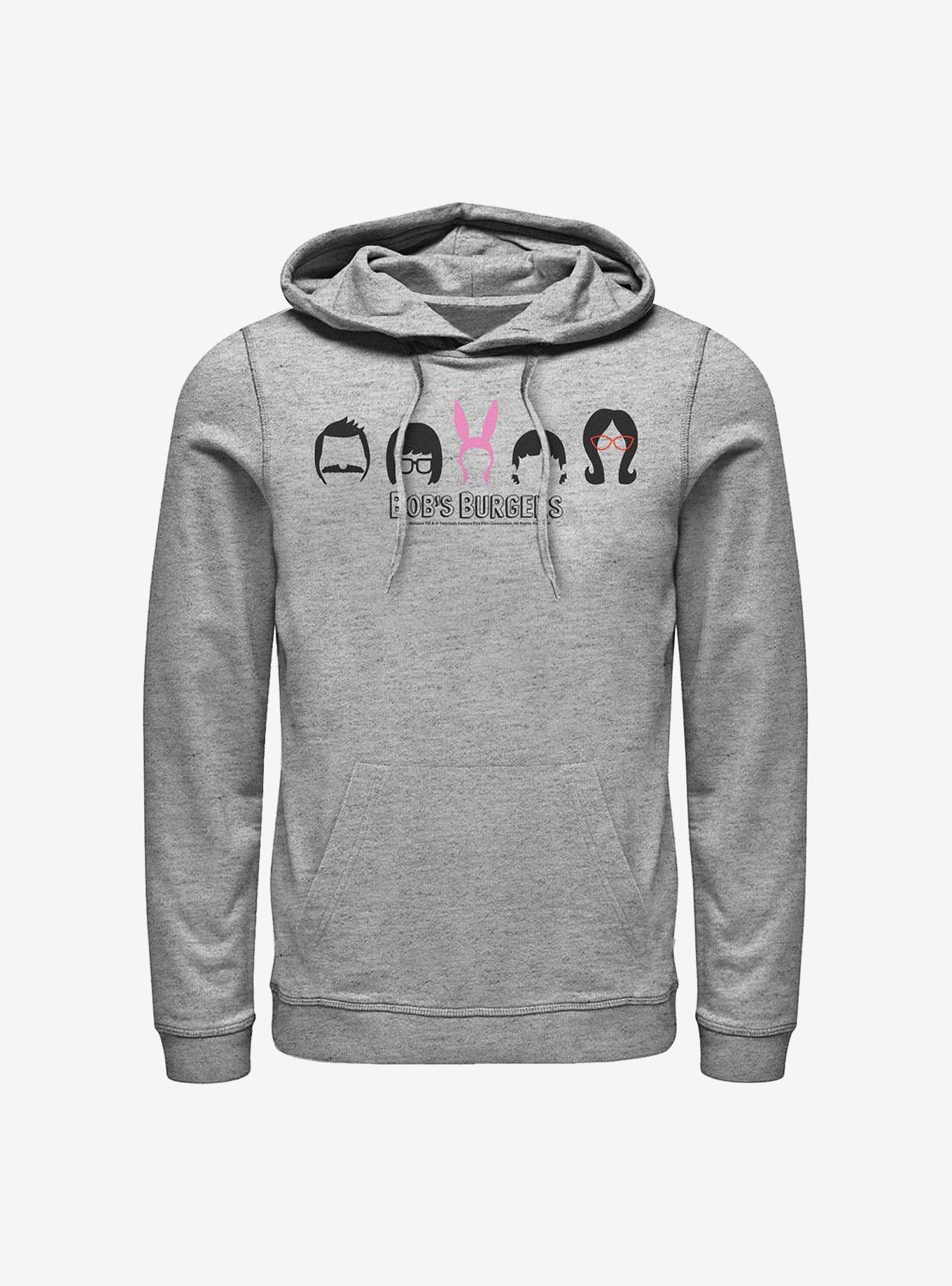 Bob's Burgers Hair Lineup Hoodie, ATH HTR, hi-res