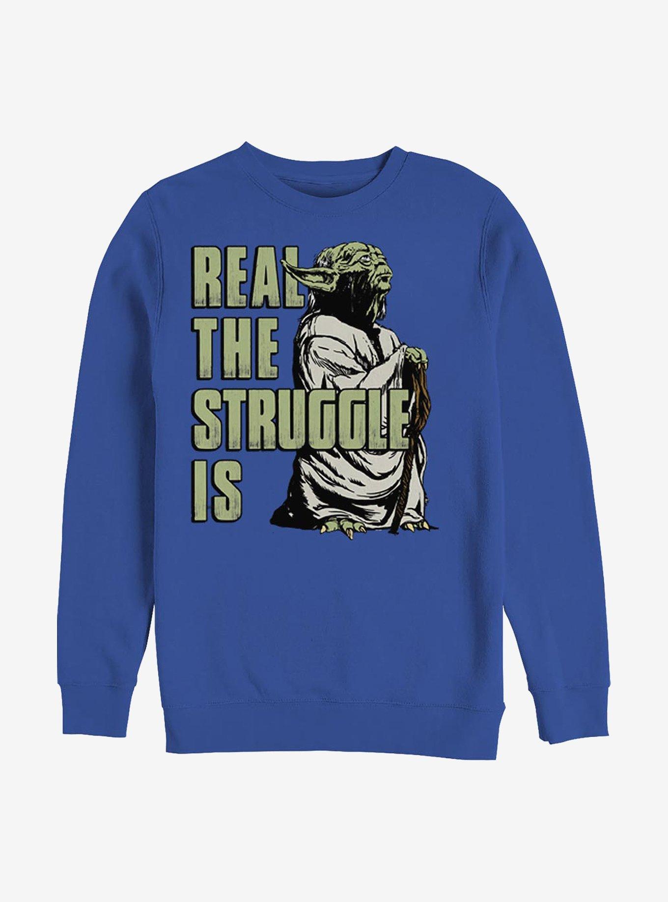 Star Wars Real The Struggle Is Crew Sweatshirt, , hi-res