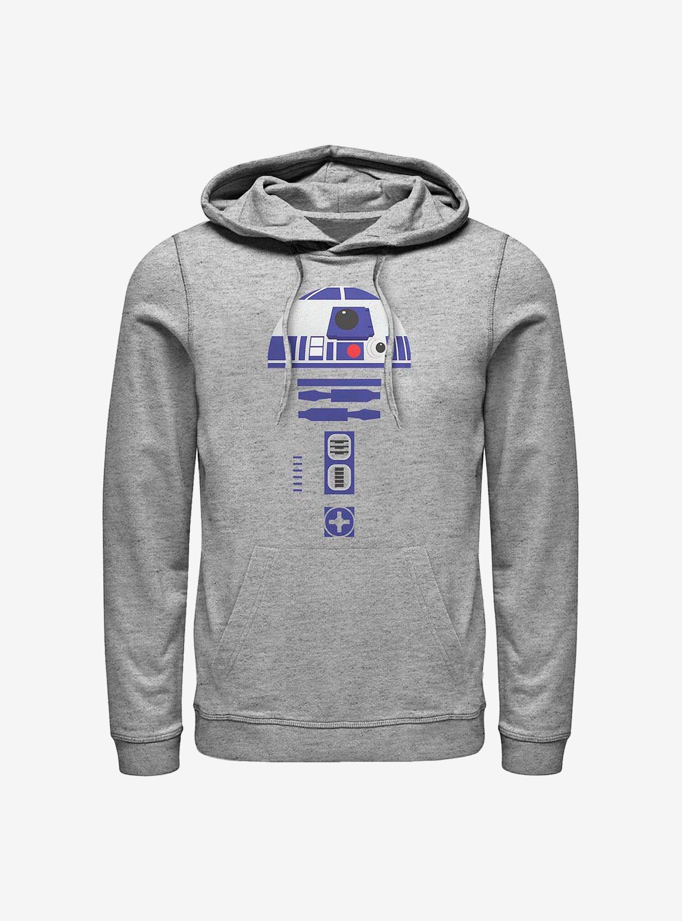 Star Wars R2 D2 Character Hoodie GREY Hot Topic