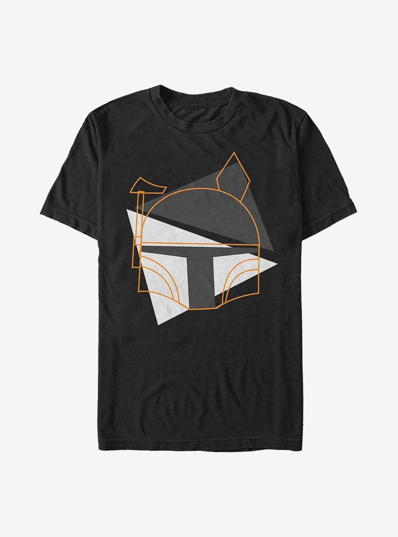 Star Wars Geometric Boba Lines T-Shirt, BLACK, hi-res
